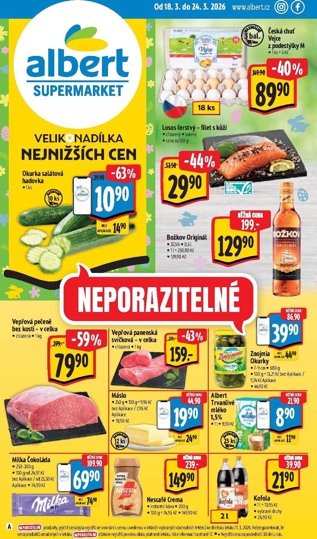 albert - Albert Supermarket leták platný od středy 18.03.2026 do úterý 24.03.2026