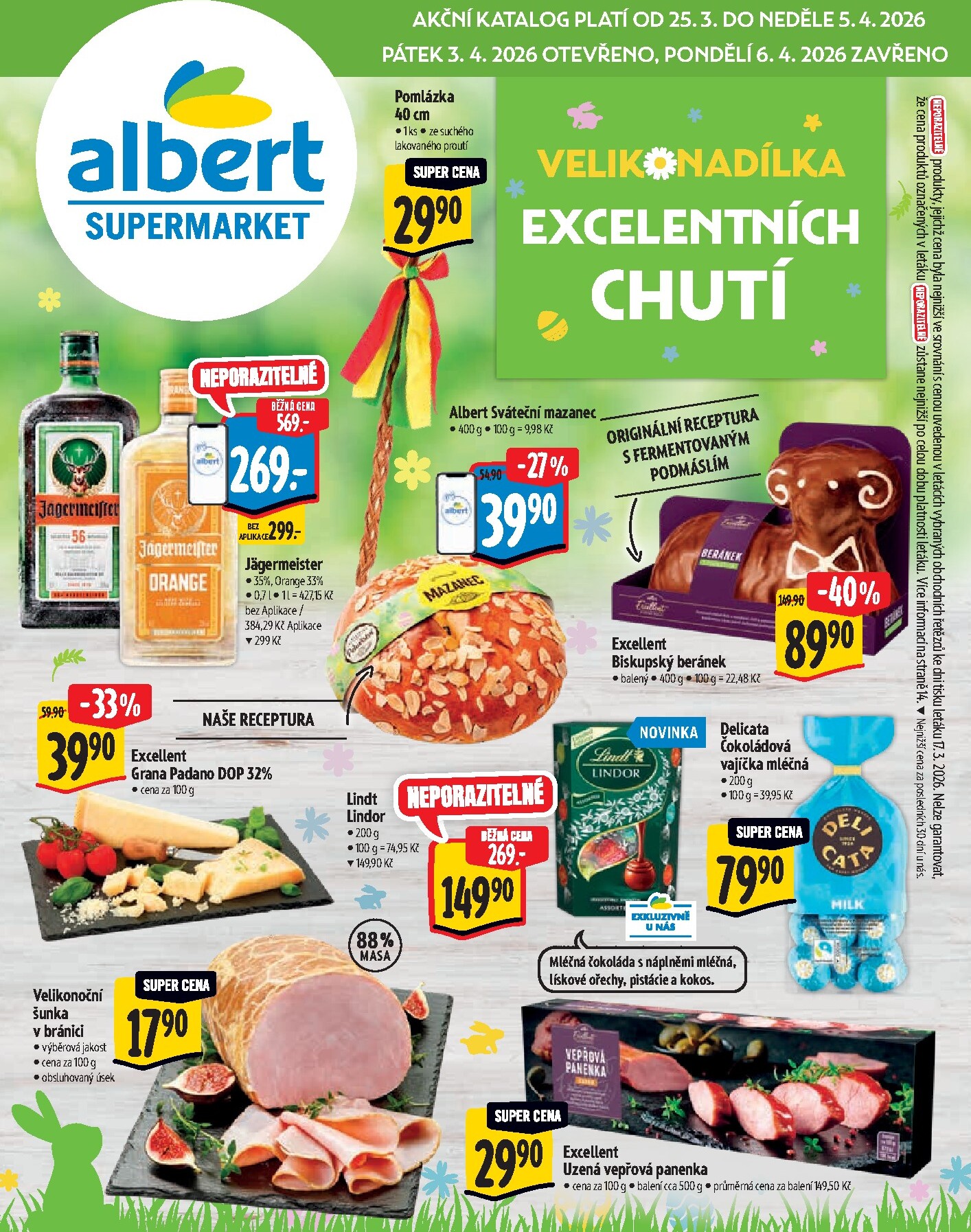 albert - Albert Supermarket - Velikonoce leták platný od středy 25.03.2026 do pondělí 06.04.2026