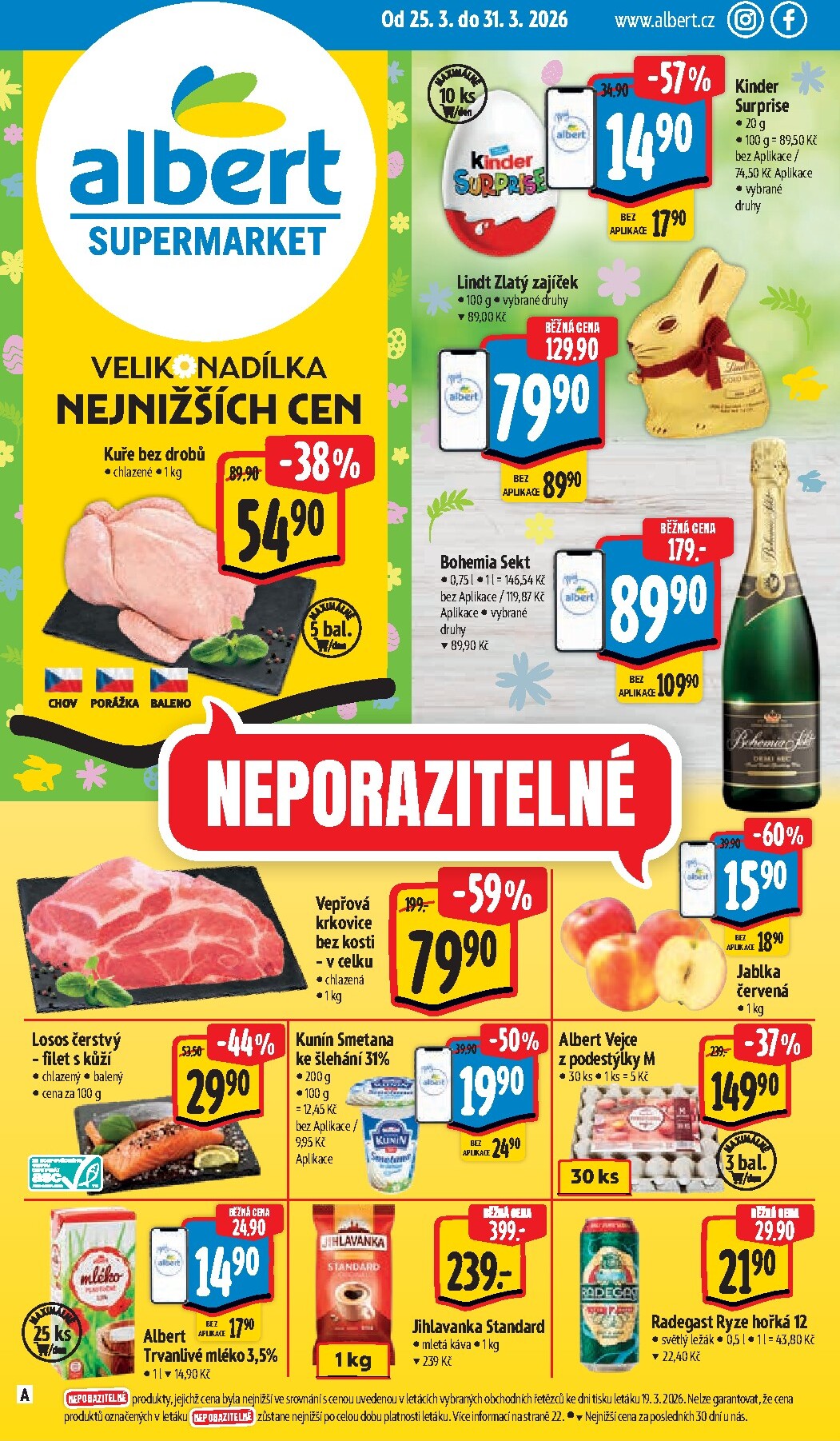 albert - Albert Supermarket leták platný od středy 25.03.2026 do úterý 31.03.2026