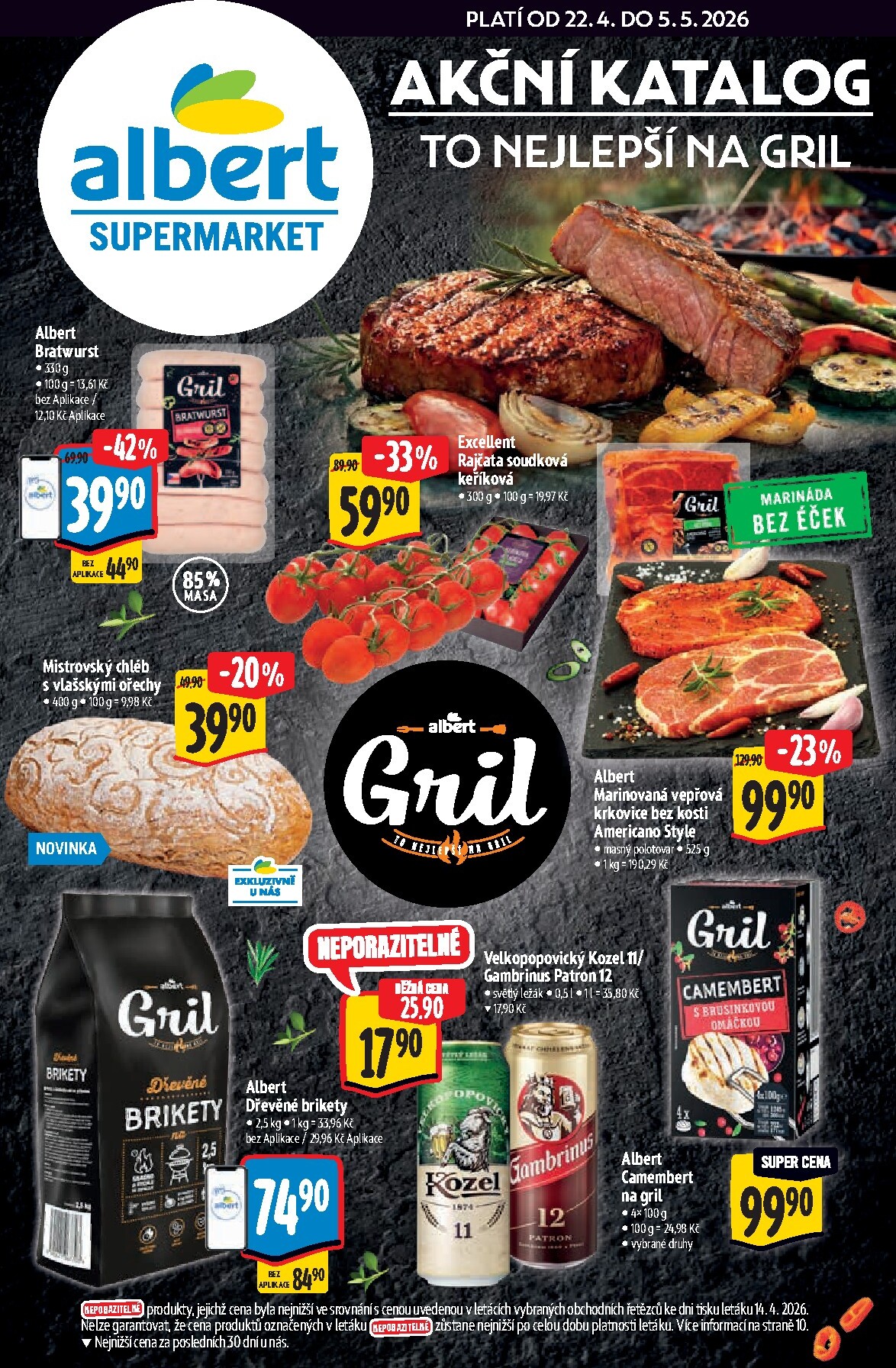 albert - Budoucí Albert Supermarket - Gril leták platný od středy 22.04.2026 do úterý 05.05.2026