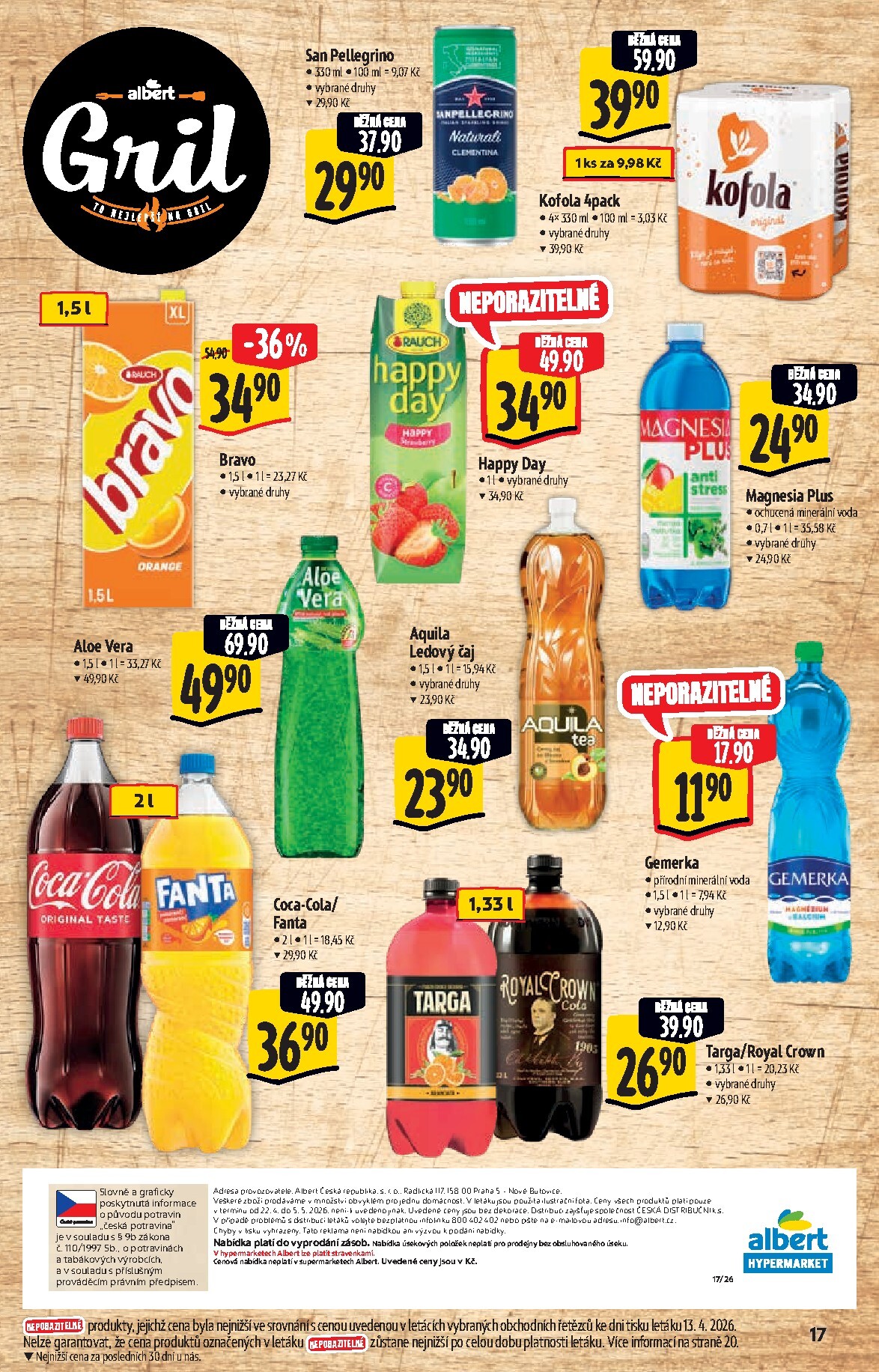 albert - Budoucí Albert Hypermarket - Gril leták platný od středy 22.04.2026 do úterý 05.05.2026 - page: 17