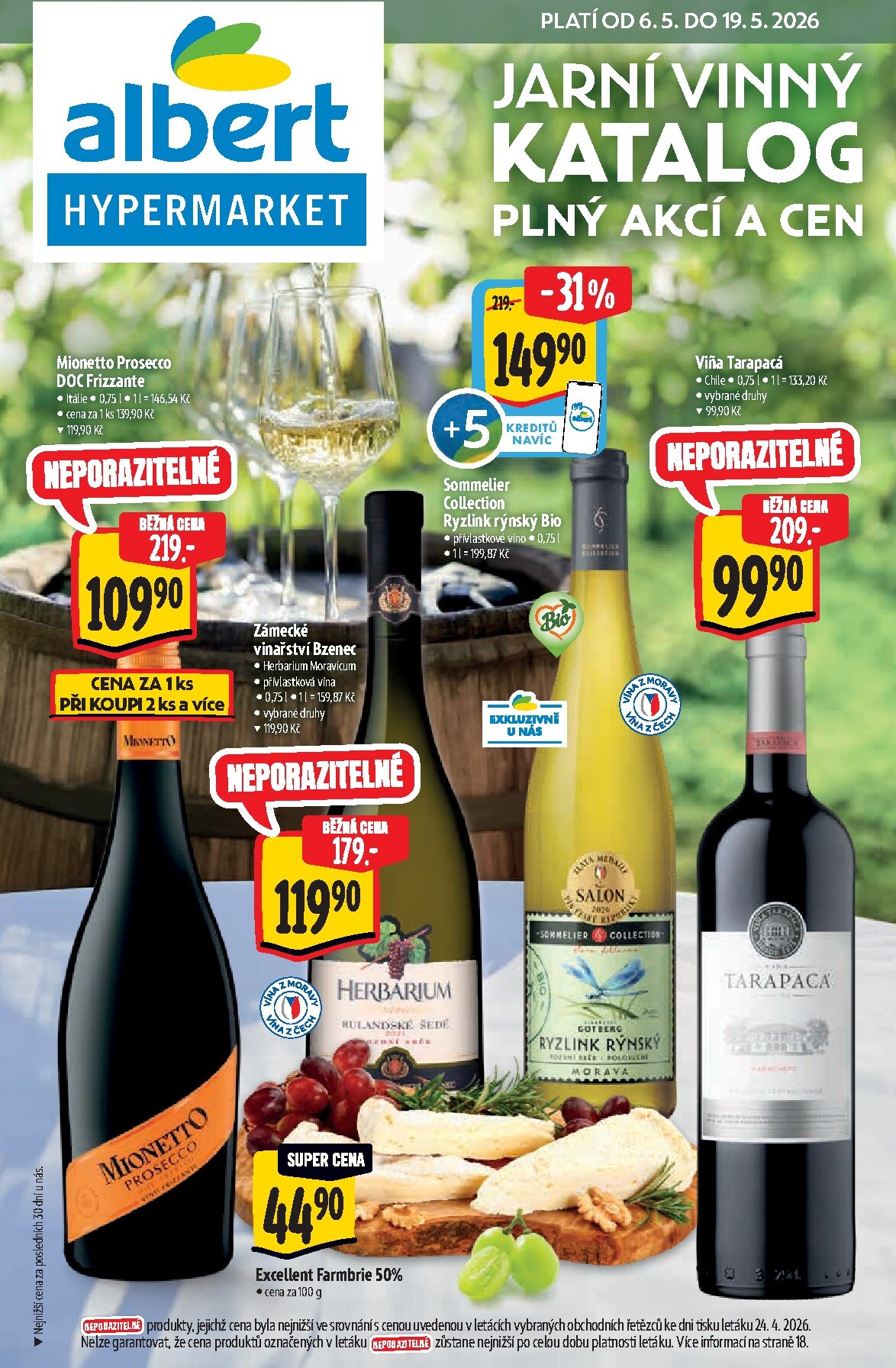 albert - Aktuální Albert Hypermarket - Jarní vinný katalog leták platný od středy 06.05.2026 do úterý 19.05.2026