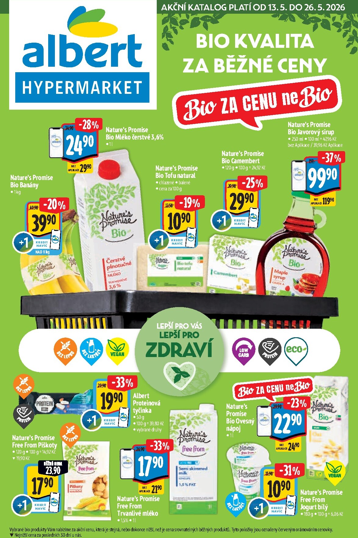 albert - Budoucí Albert Hypermarket - Bio leták platný od středy 13.05.2026 do úterý 26.05.2026