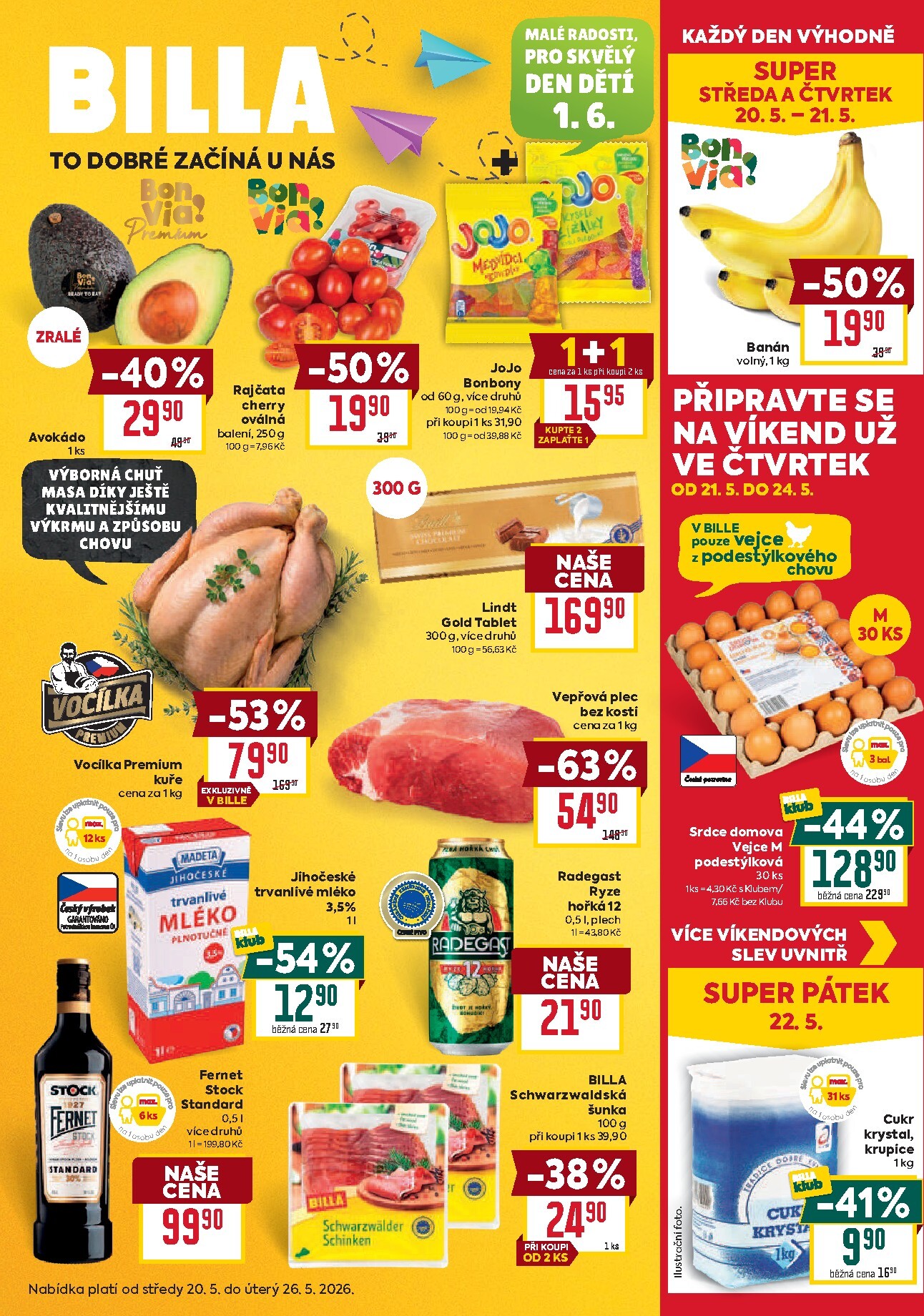 billa - Aktuální Billa - Malý leták leták platný od středy 20.05.2026 do úterý 26.05.2026