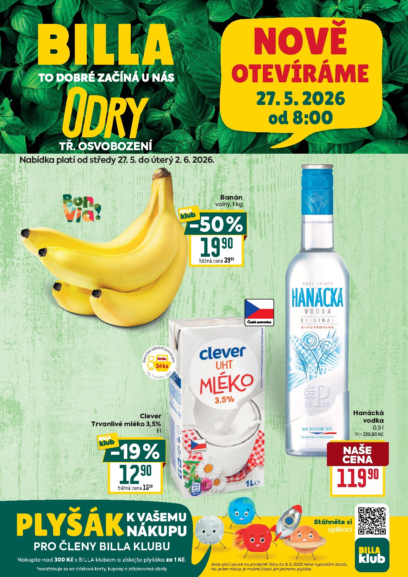 billa - Budoucí Billa - Speciál: Odry leták platný od středy 27.05.2026 do úterý 02.06.2026