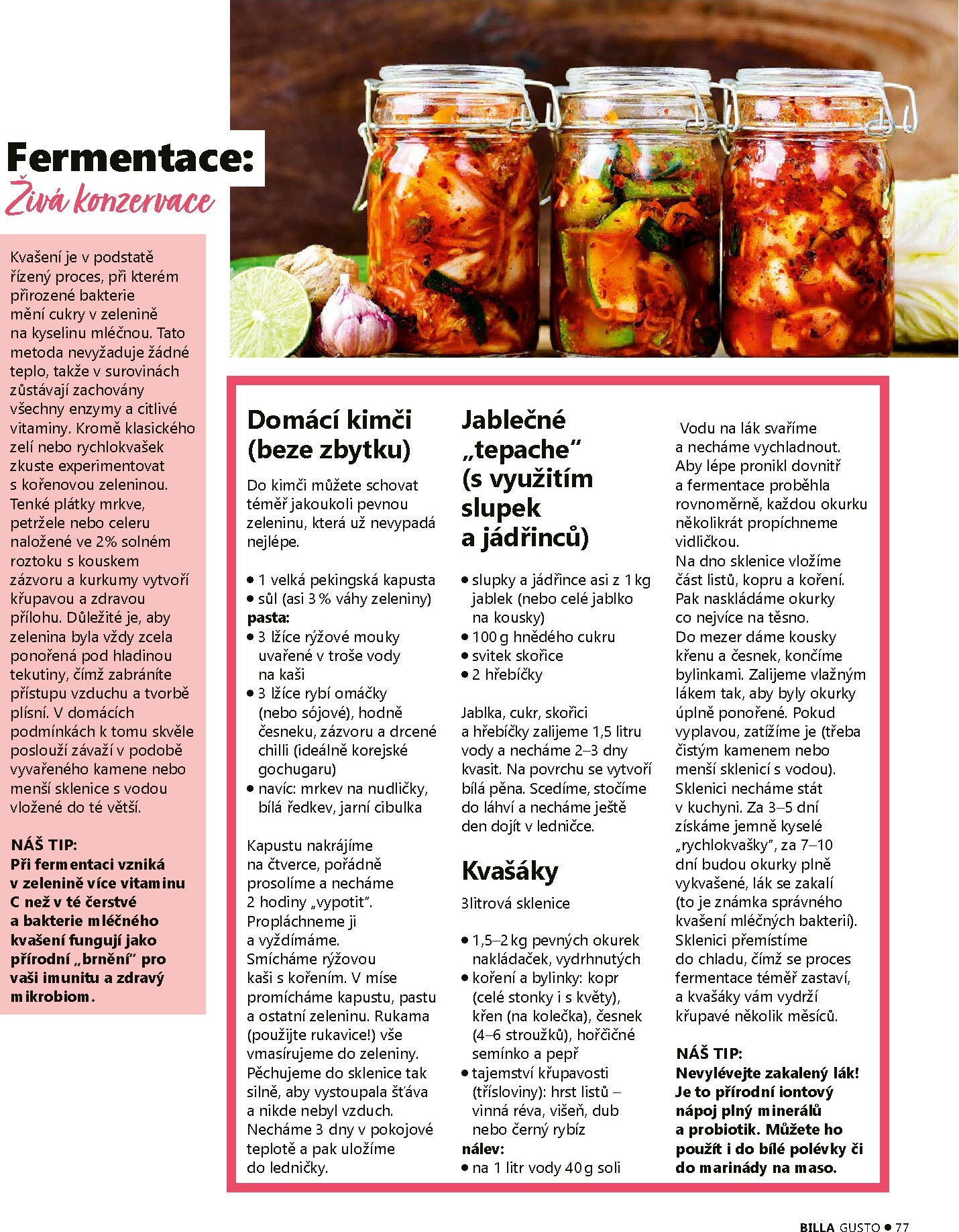 billa - Aktuální Billa - Gusto magazín leták platný od pondělí 01.06.2026 do úterý 30.06.2026 - page: 77