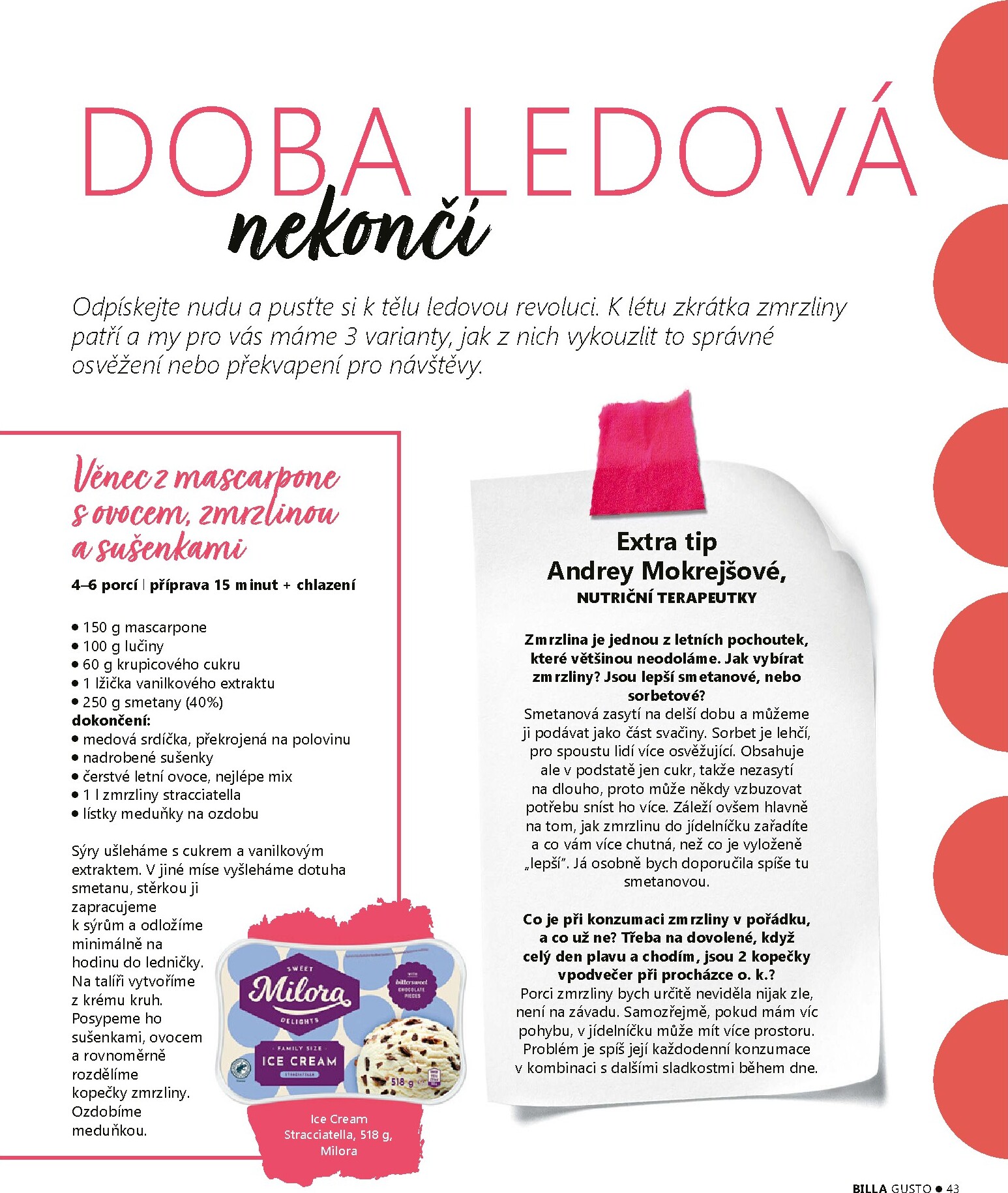 billa - Aktuální Billa - Gusto magazín leták platný od pondělí 01.06.2026 do úterý 30.06.2026 - page: 43