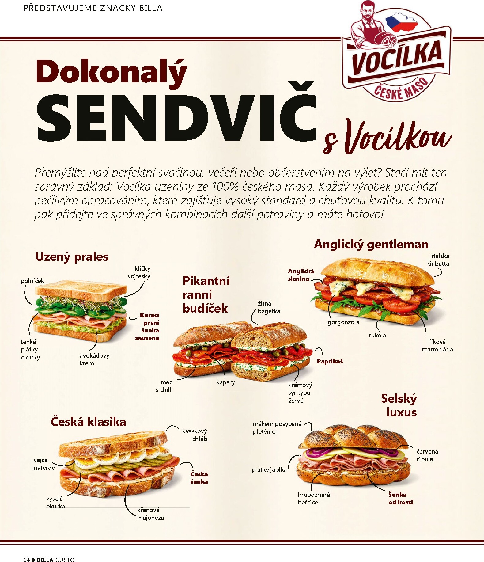 billa - Aktuální Billa - Gusto magazín leták platný od pondělí 01.06.2026 do úterý 30.06.2026 - page: 64