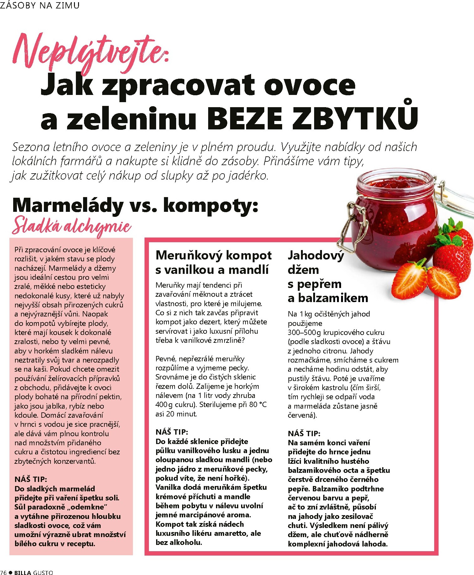 billa - Aktuální Billa - Gusto magazín leták platný od pondělí 01.06.2026 do úterý 30.06.2026 - page: 76
