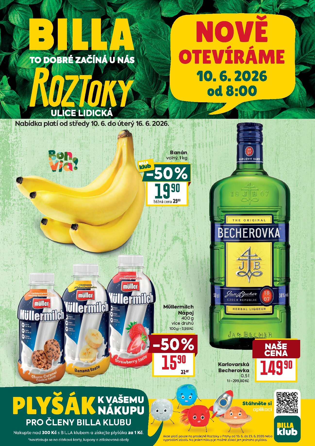 billa - Budoucí Billa - Roztoky leták platný od středy 10.06.2026 do úterý 16.06.2026