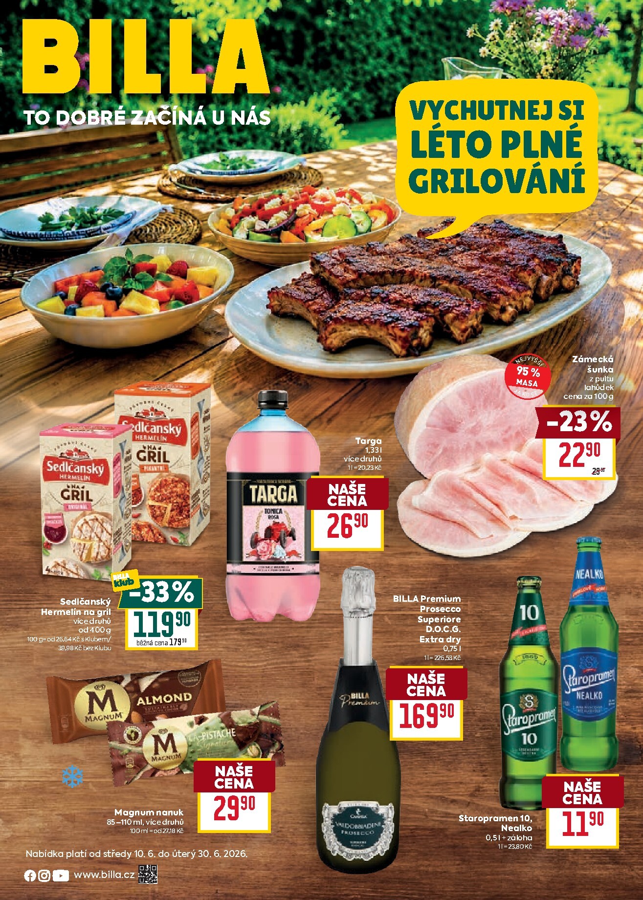 billa - Aktuální Billa - Léto leták platný od středy 10.06.2026 do úterý 30.06.2026