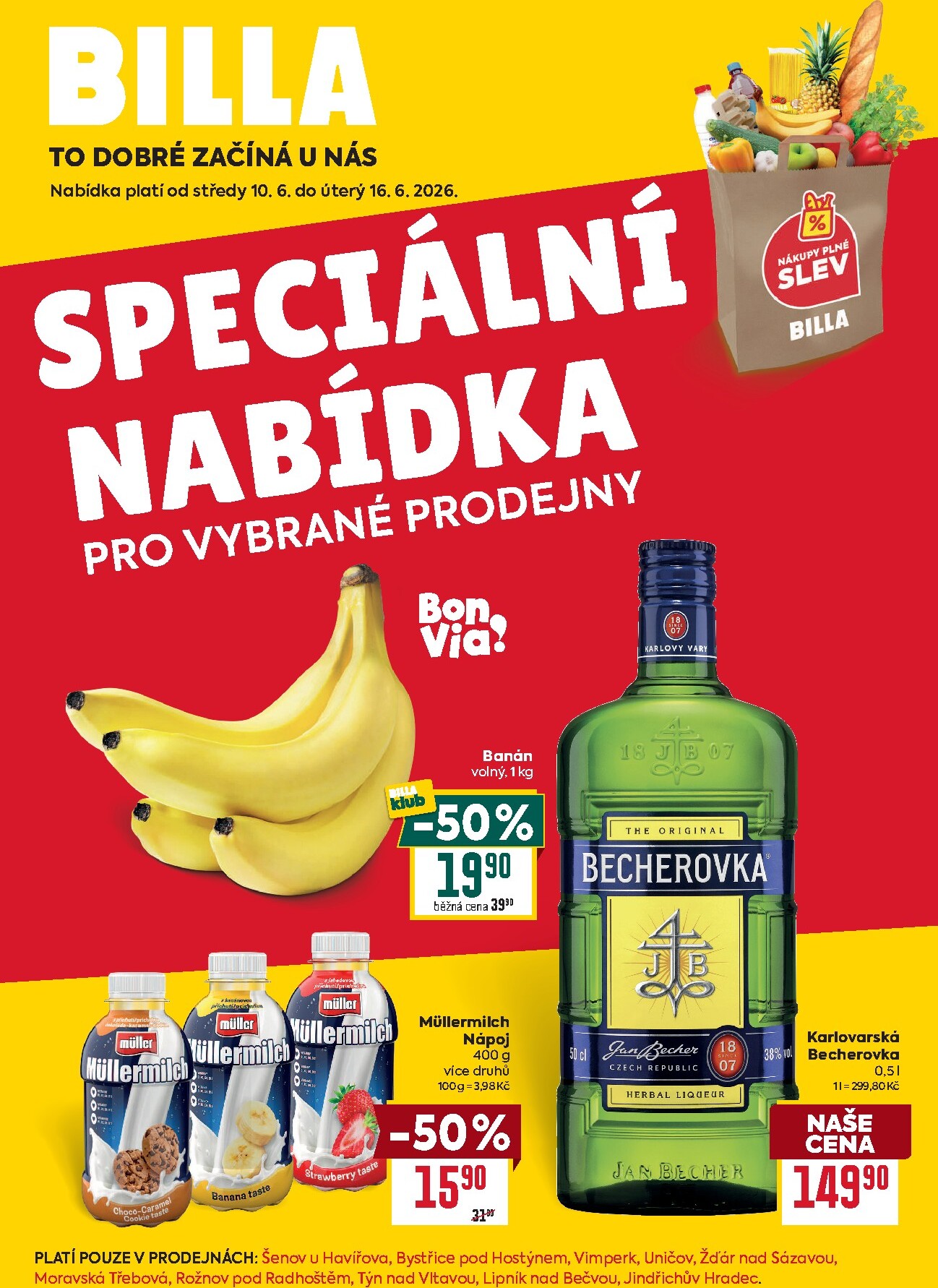 billa - Aktuální Billa - Speciální nabídka: vybrané prodejny leták platný od středy 10.06.2026 do úterý 16.06.2026