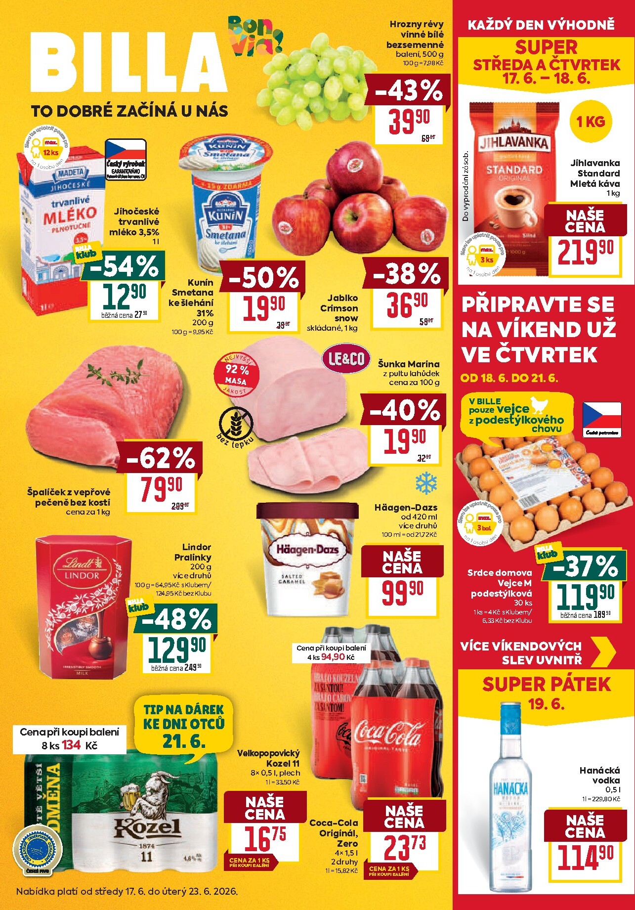 billa - Budoucí Billa - Malý leták leták platný od středy 24.06.2026 do úterý 30.06.2026