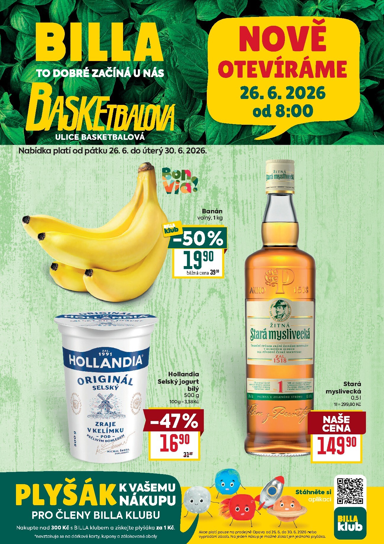 billa - Aktuální Billa - Nově Otevíráme: Basketbalová leták platný od pátku 26.06.2026 do úterý 30.06.2026