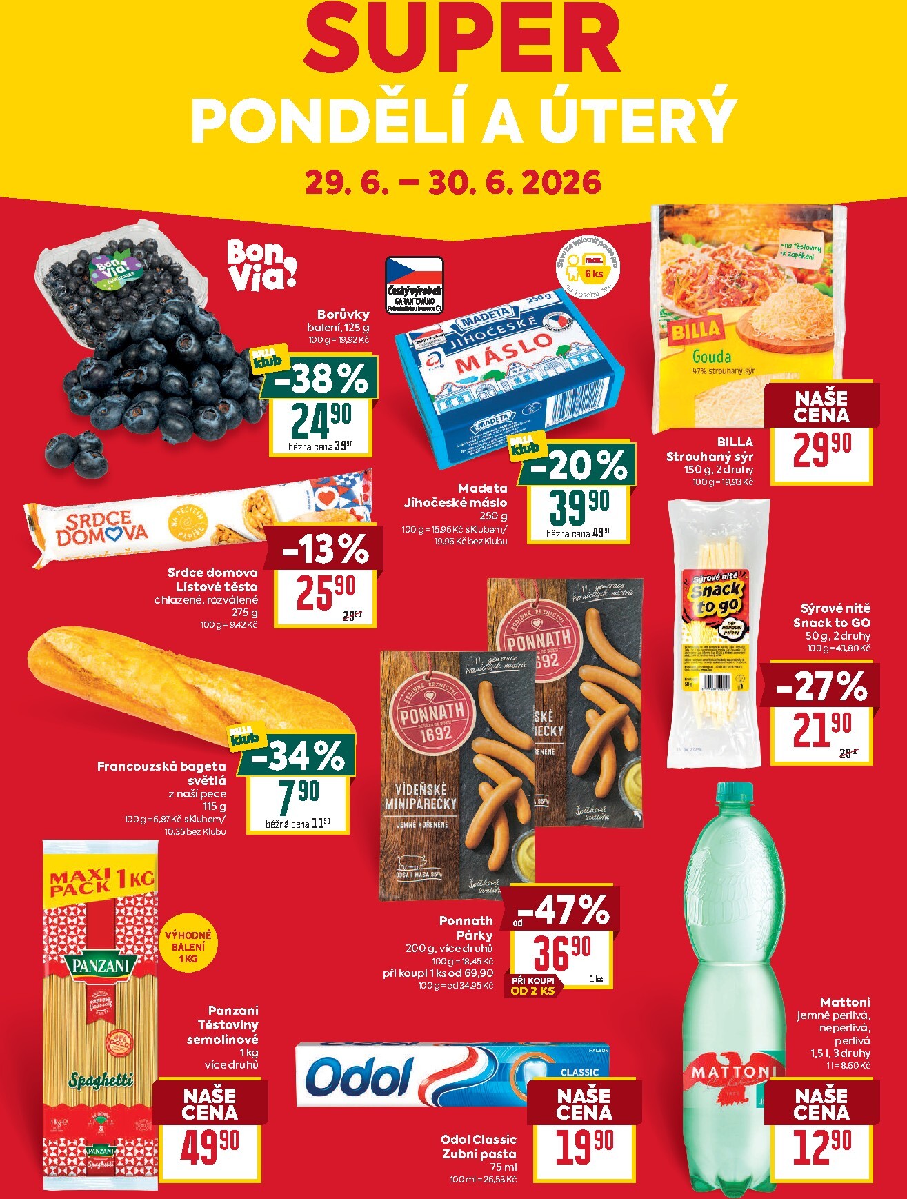 billa - Aktuální Billa - Malý leták leták platný od středy 24.06.2026 do úterý 30.06.2026 - page: 8