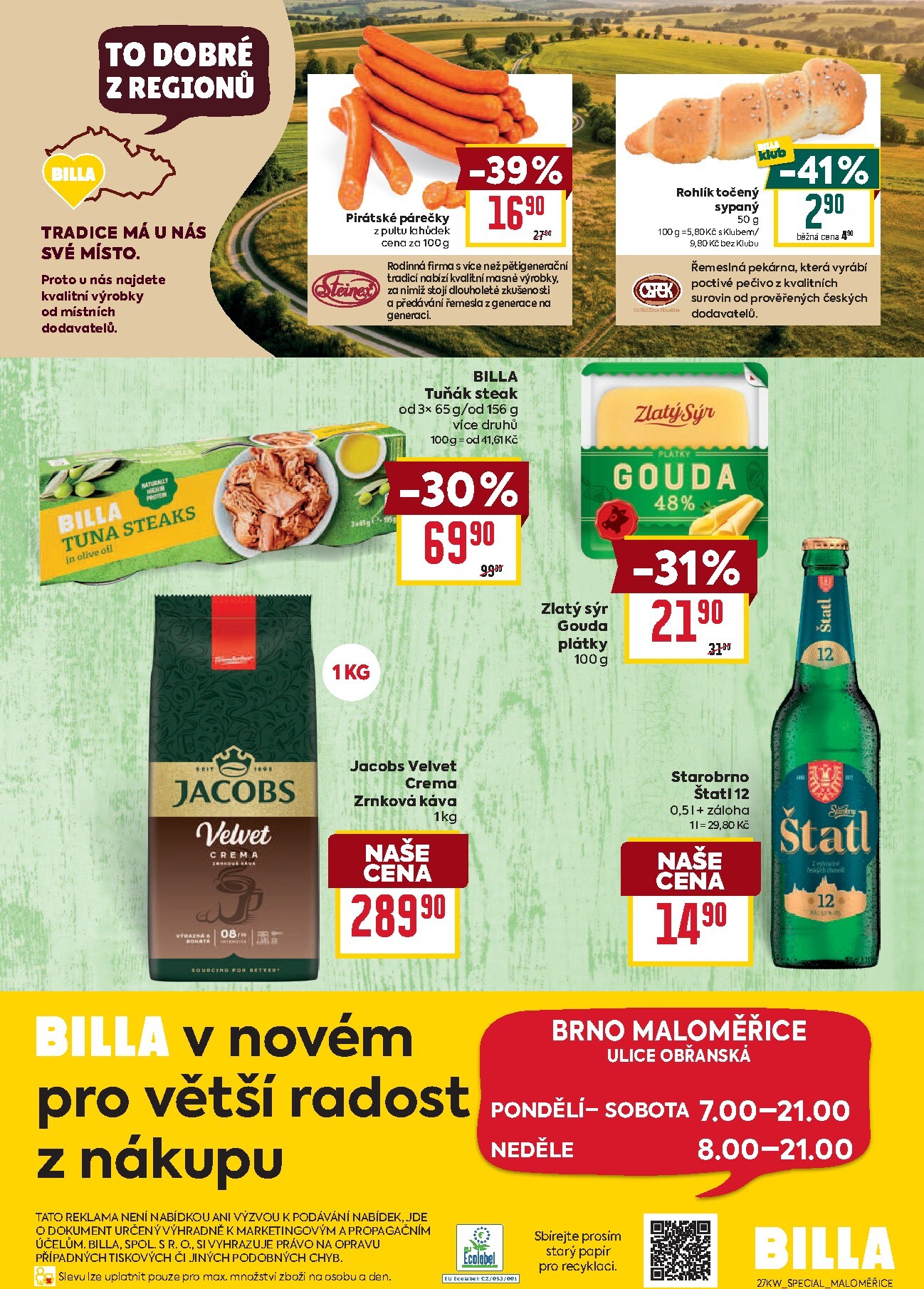 billa - Budoucí Billa - Maloměřice leták platný od středy 01.07.2026 do úterý 07.07.2026 - page: 2