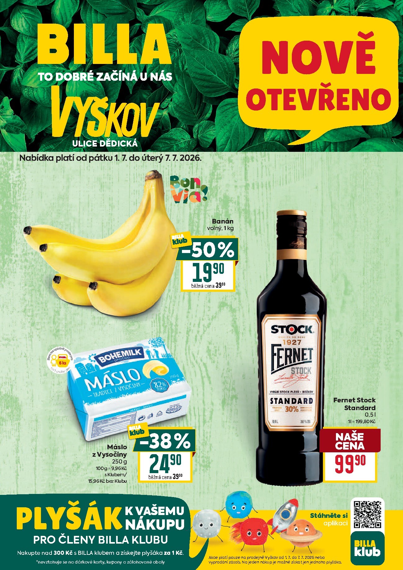 billa - Aktuální Billa - Vyškov leták platný od středy 01.07.2026 do úterý 07.07.2026