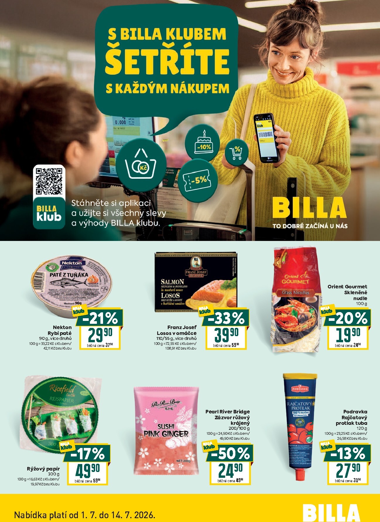 billa - Aktuální Billa - Klub leták platný od středy 01.07.2026 do úterý 14.07.2026 - page: 2