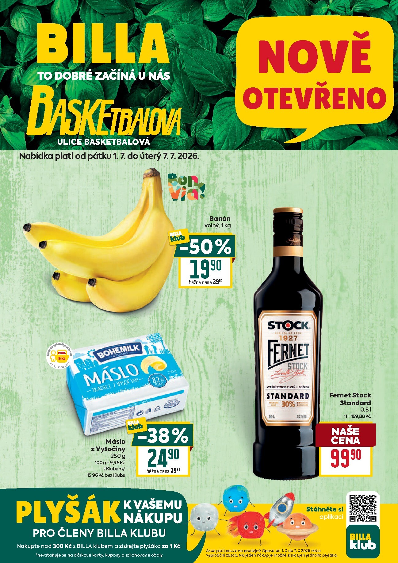 billa - Aktuální Billa - Opava Basketbalová leták platný od středy 01.07.2026 do úterý 07.07.2026
