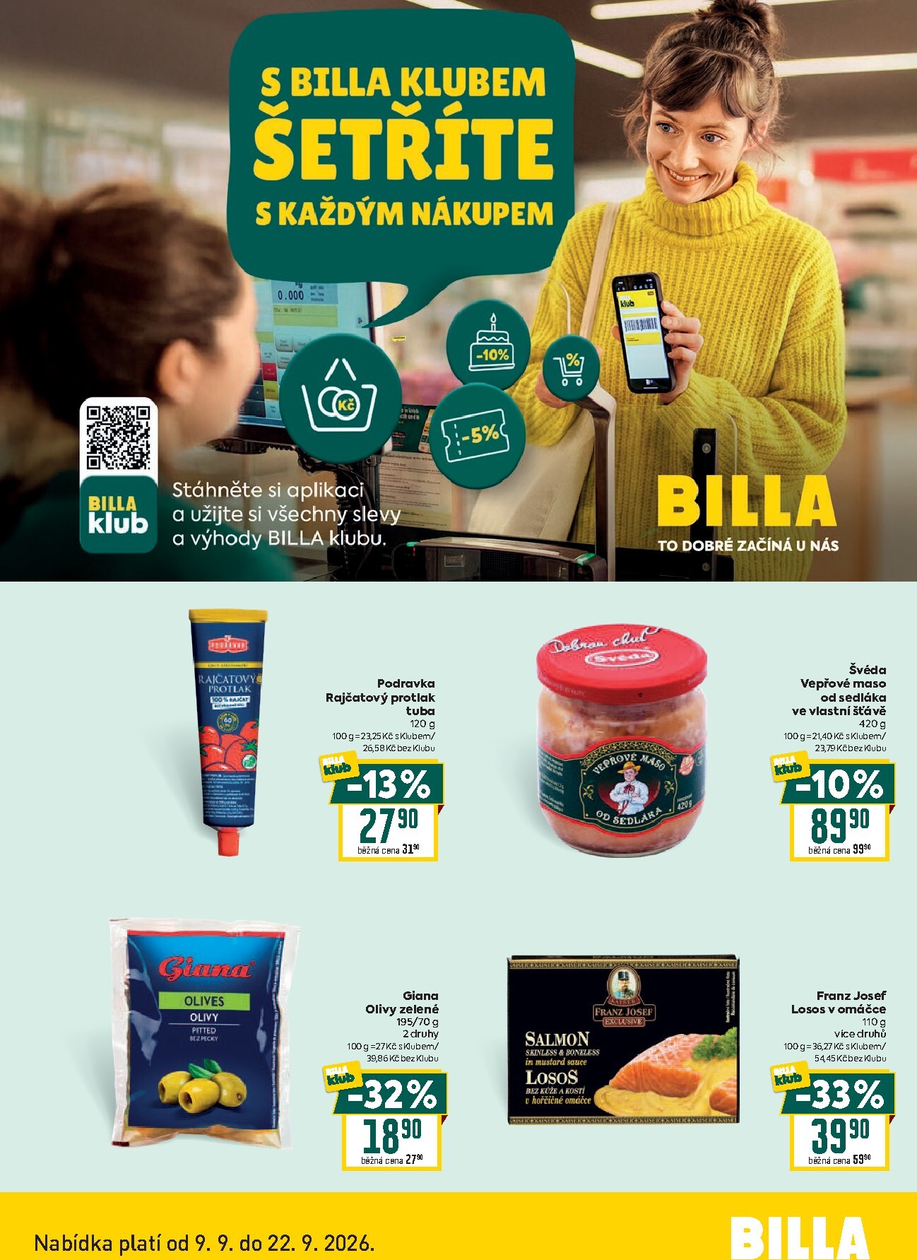billa - Aktuální Billa - Klub leták platný od středy 09.09.2026 do úterý 22.09.2026 - page: 2