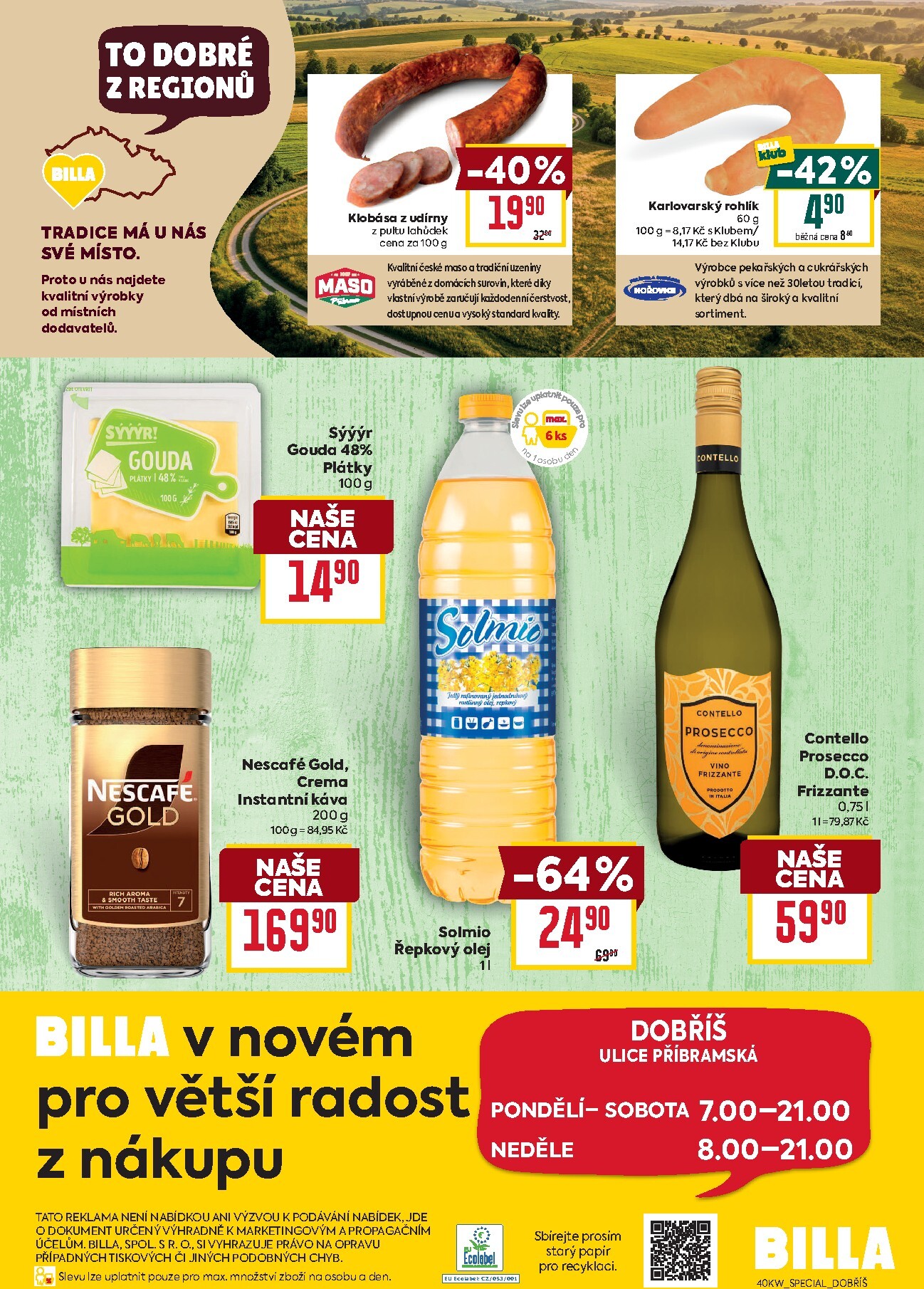 billa - Budoucí Billa - Dobříš leták platný od čtvrtka 01.10.2026 do úterý 06.10.2026 - page: 2