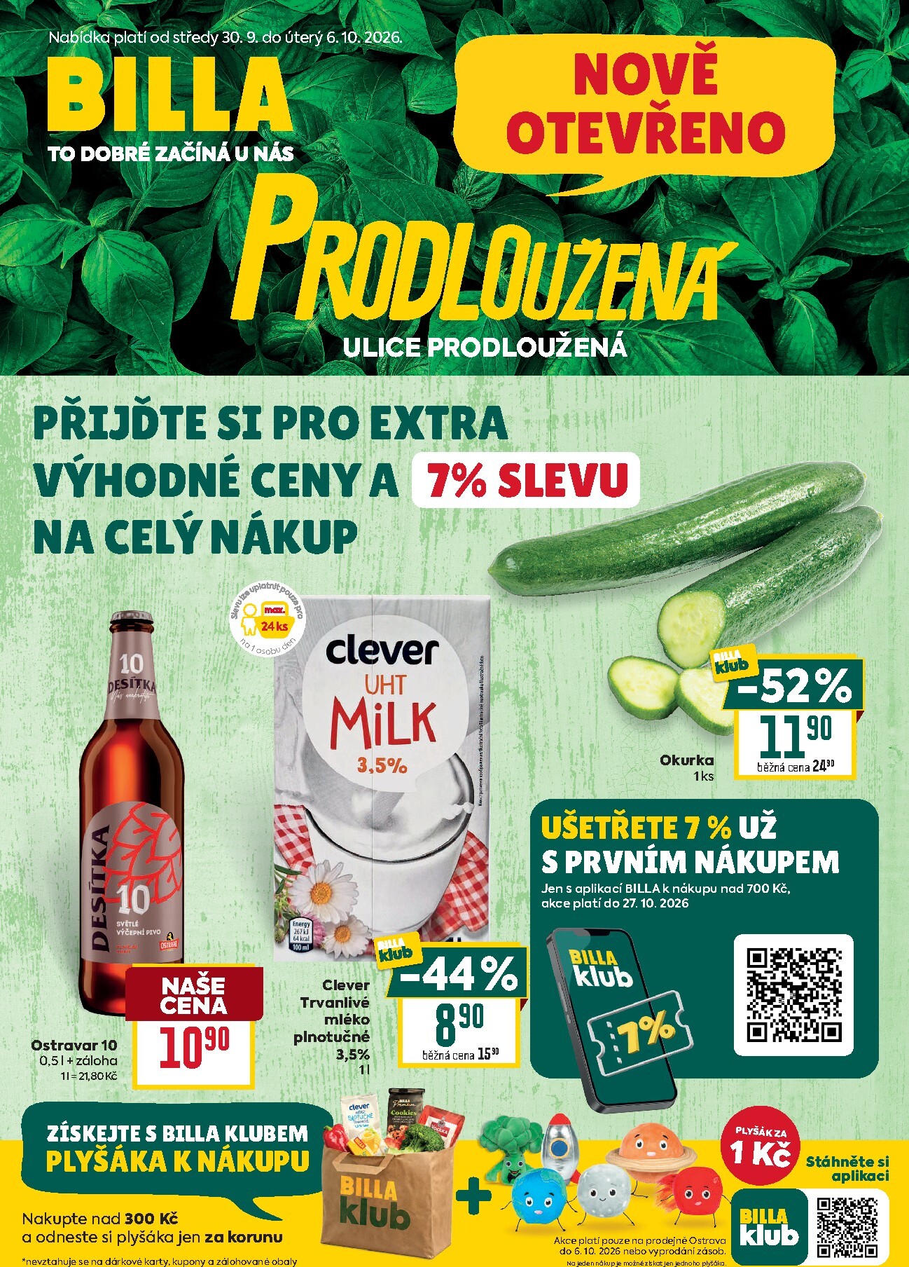 billa - Budoucí Billa - Ostrava leták platný od středy 30.09.2026 do úterý 06.10.2026