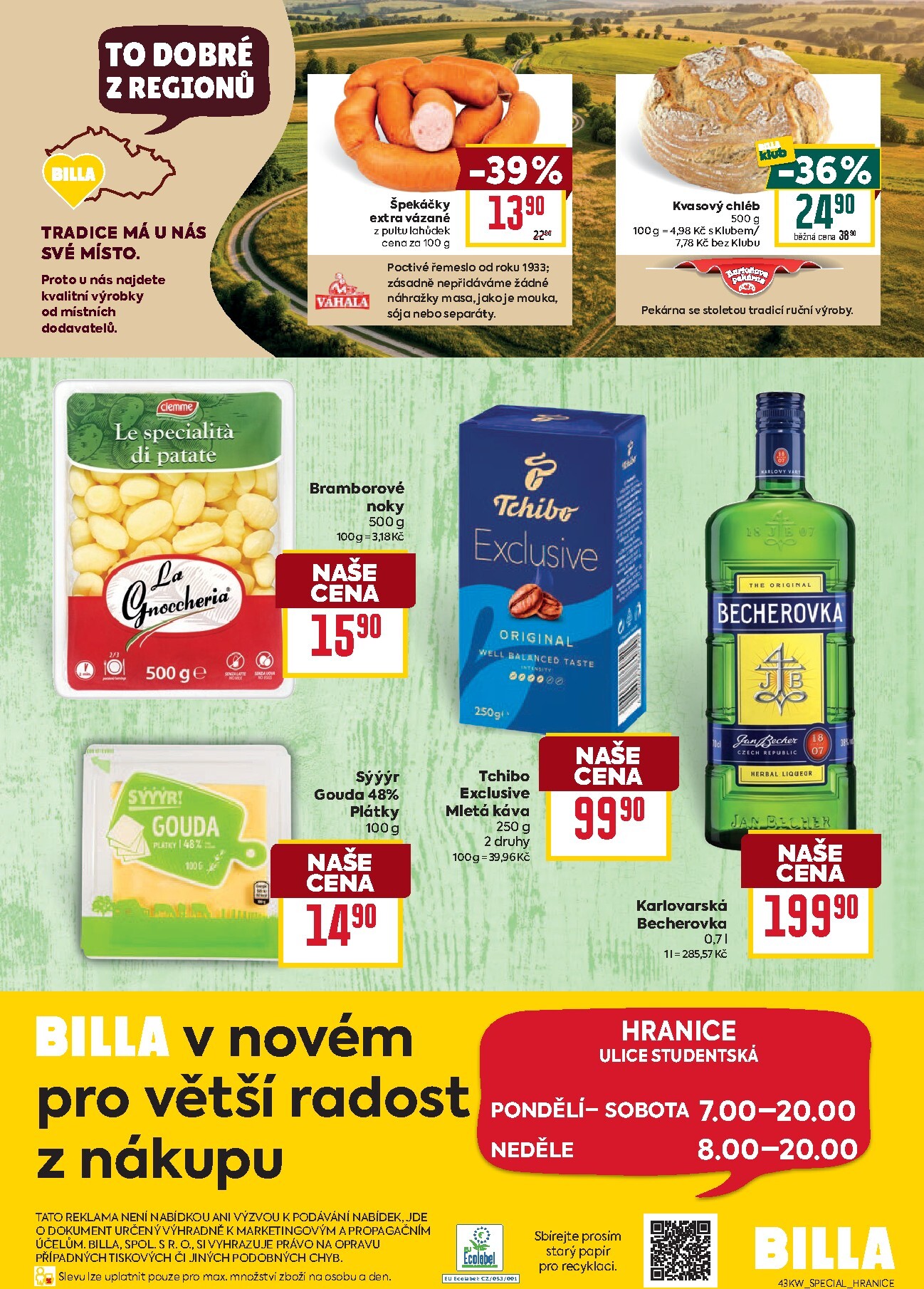 billa - Budoucí Billa - Speciál: Hranice leták platný od středy 21.10.2026 do úterý 27.10.2026 - page: 2