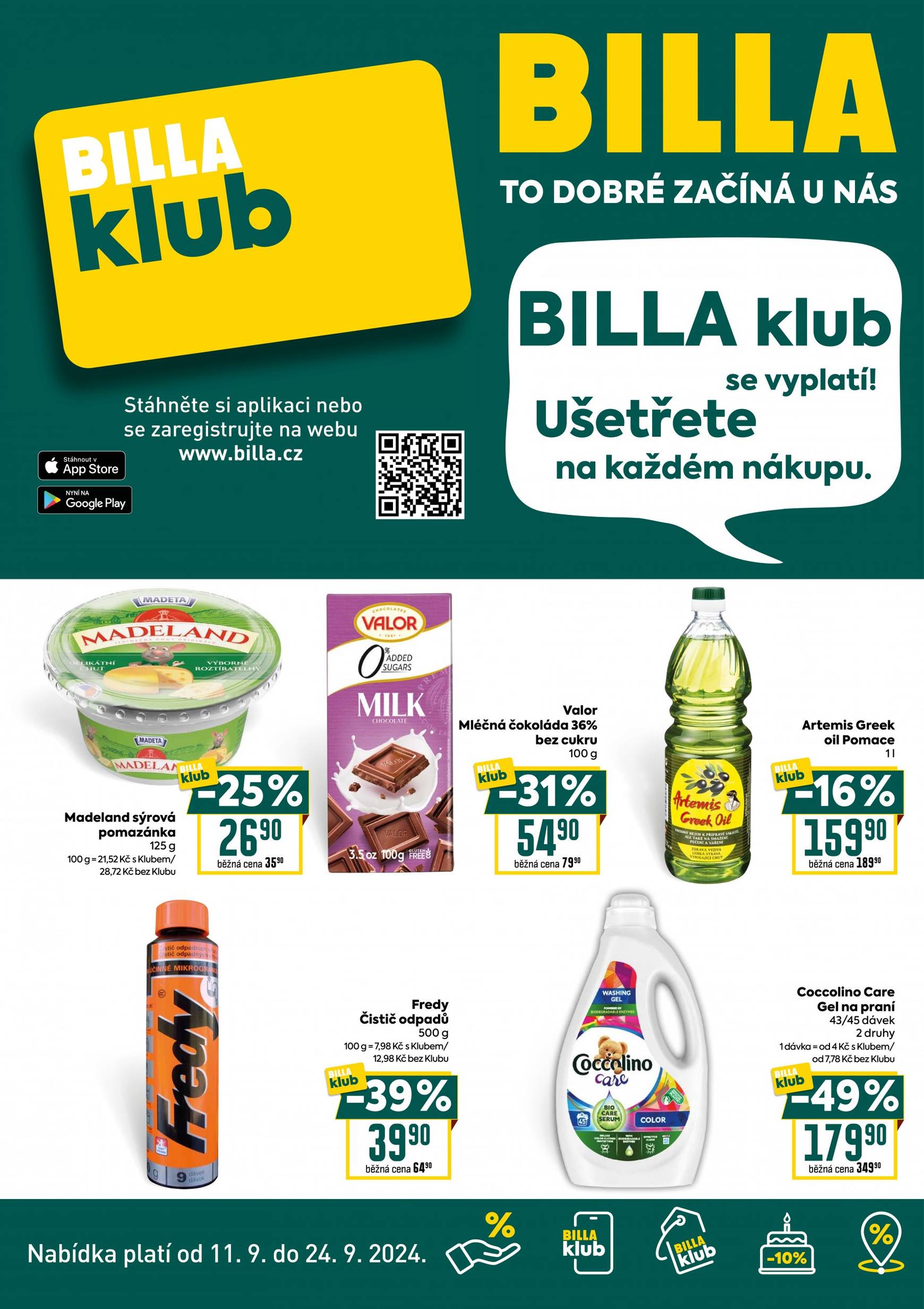 billa - Leták Billa - Leták BILLA klub od 11.09. do 24.09. - page: 1