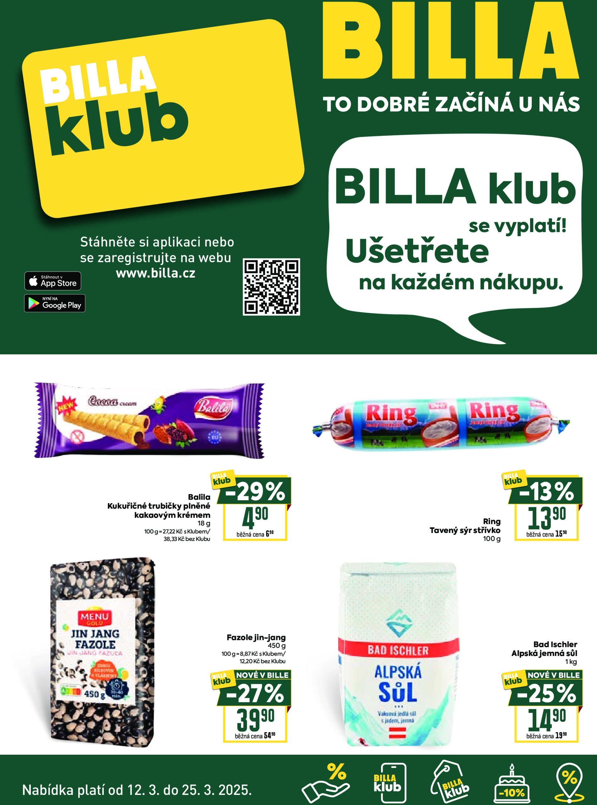 billa - Leták Billa - Klub od 12.03. do 25.03.