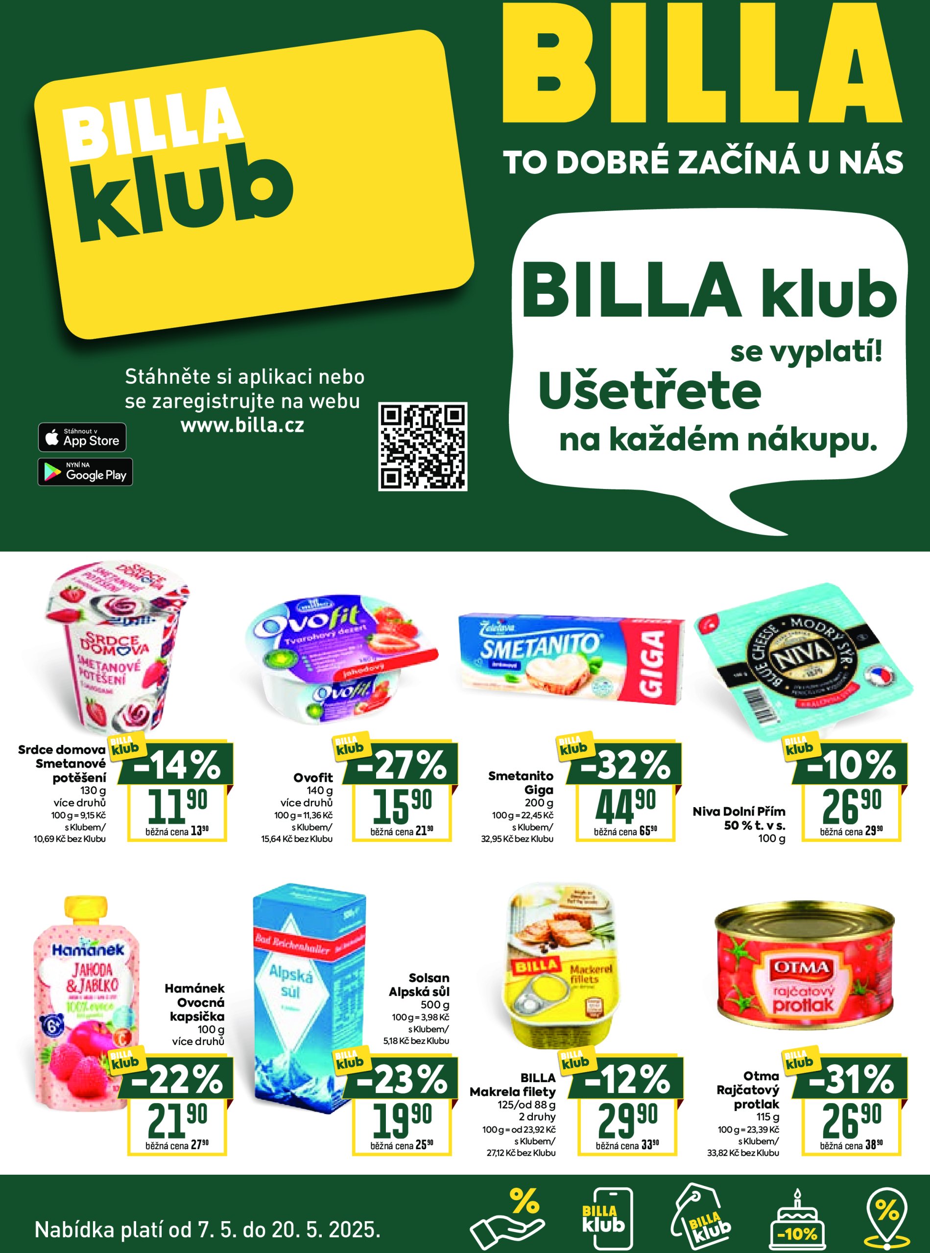 billa - Leták Billa - Klub od 07.05. do 20.05.