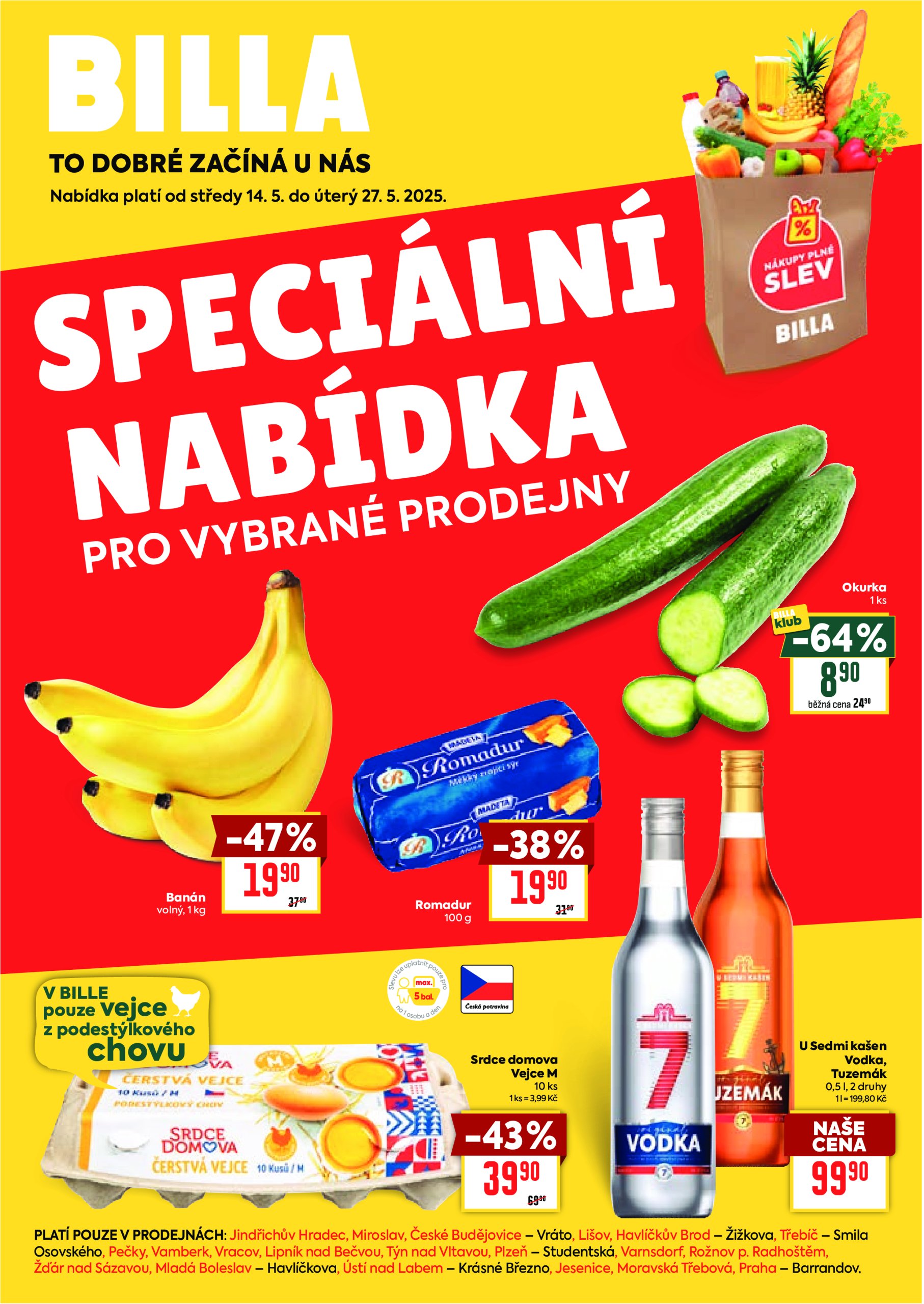billa - Leták Billa - Speciální nabídka: vybrané prodejny od 14.05. do 27.05.