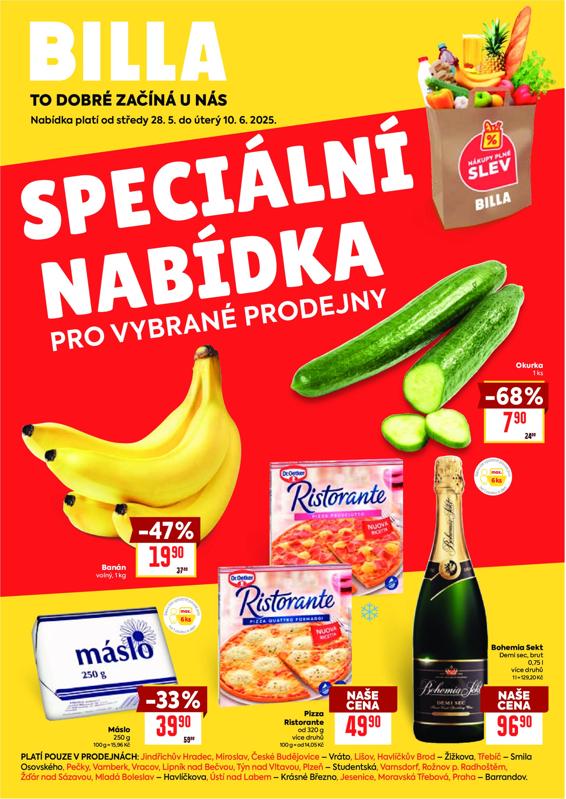 billa - Leták Billa - Speciální nabídka: vybrané prodejny od 28.05. do 10.06.
