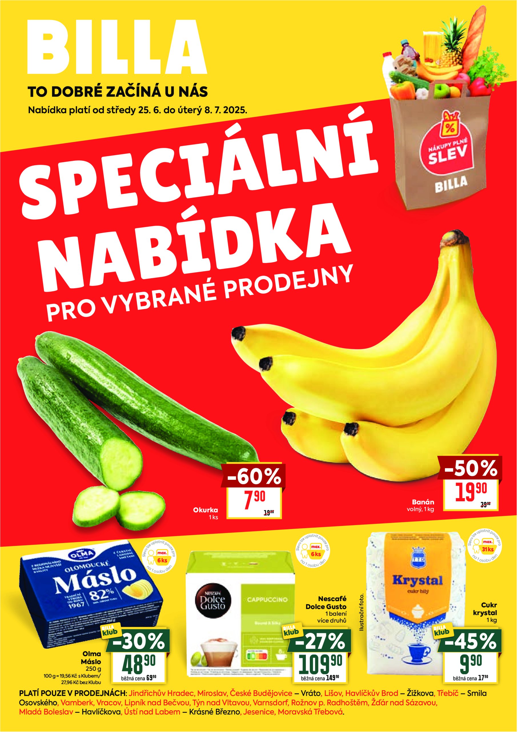 billa - Leták Billa - Speciální nabídka: vybrané prodejny od 25.06. do 08.07.