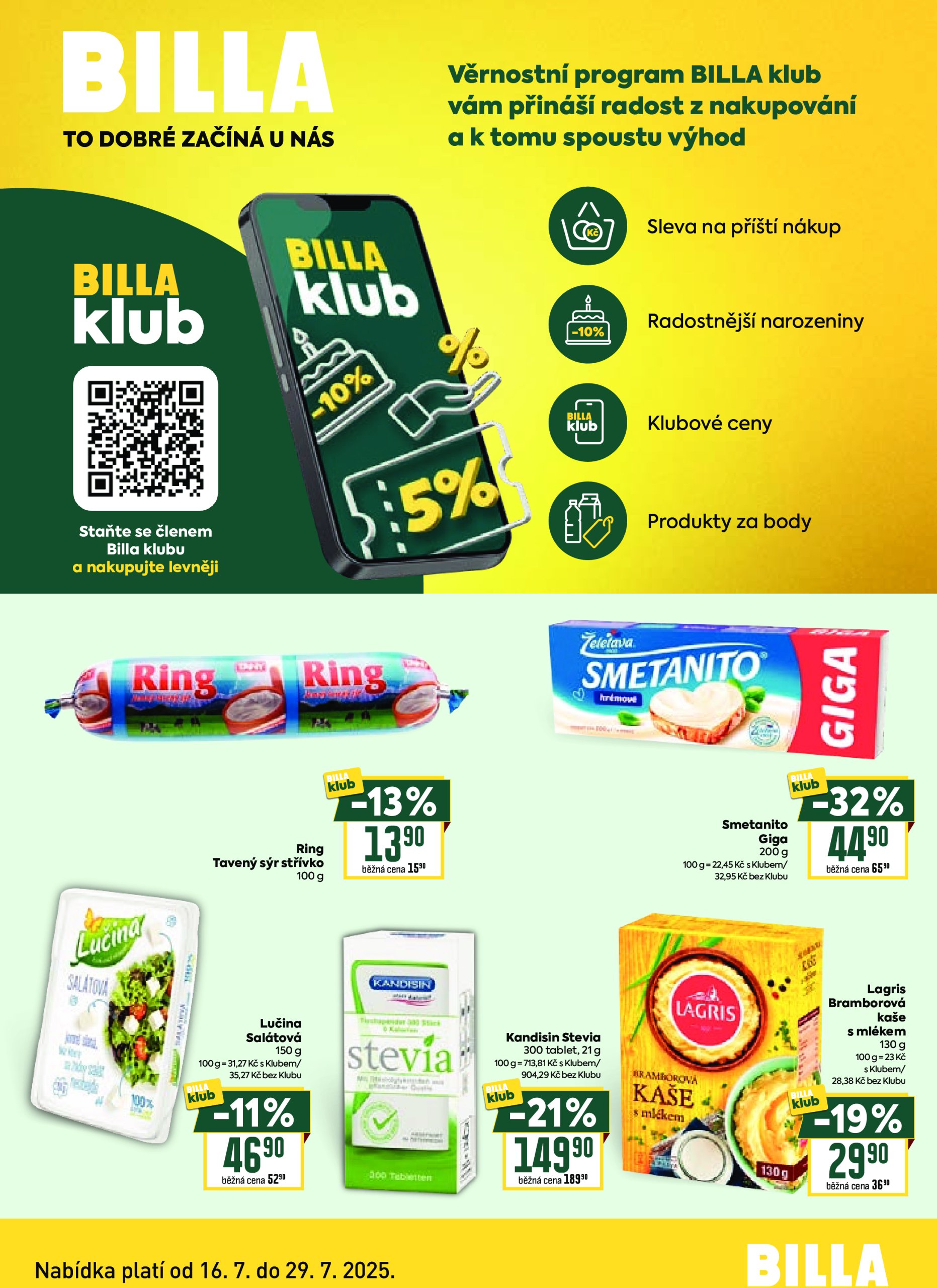 billa - Leták Billa - Leták BILLA klub od 16.07. do 29.07.