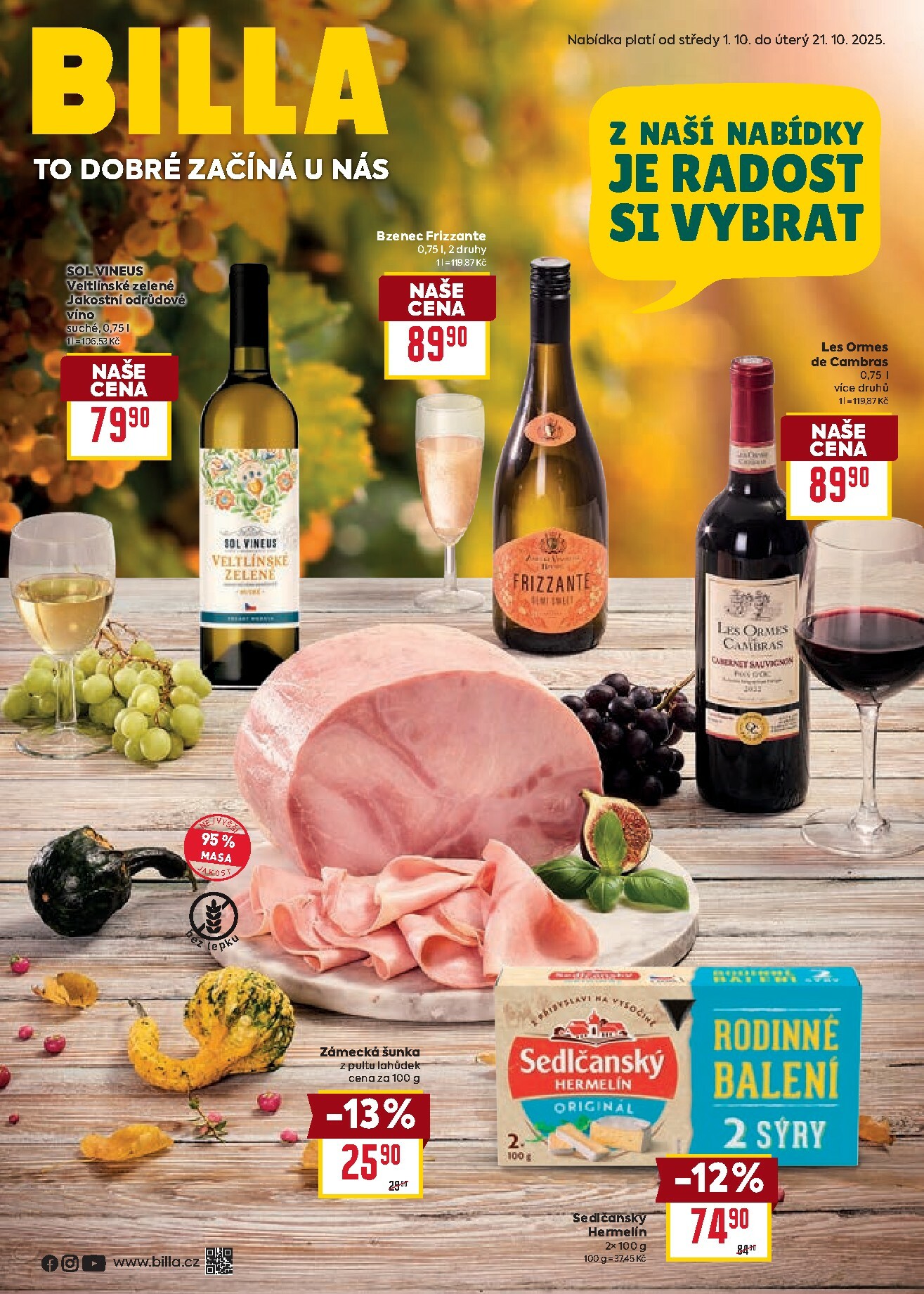 billa - Leták Billa - Podzimní nápoje od 01.10. do 21.10.