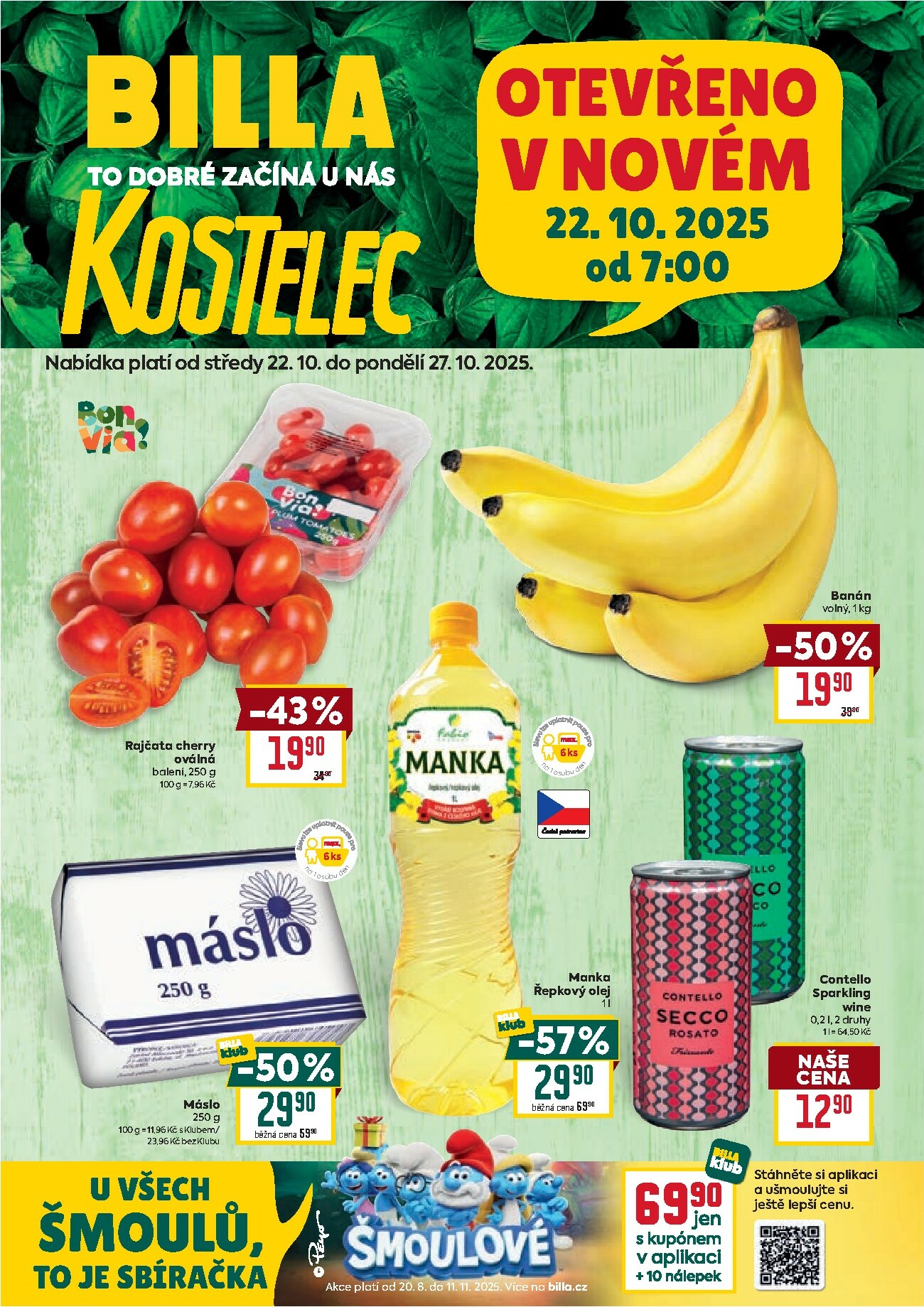 billa - Aktuální leták Billa - Kostelec od 22.10. do 27.10.