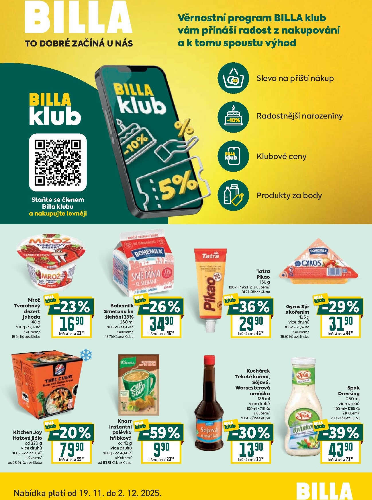 billa - Aktuální leták Billa - Klub od 19.11. do 02.12.