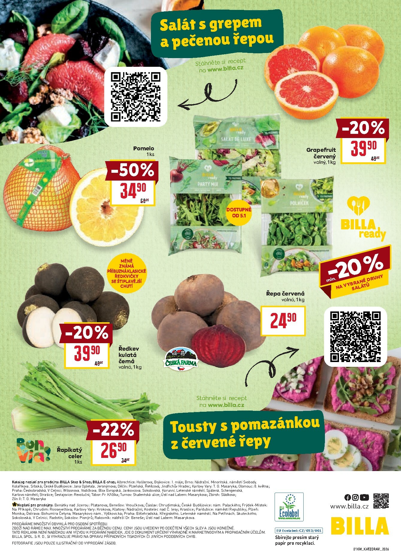 billa - Aktuální leták Billa - Katalog pro vyvážený jídelníček od 02.01. do 20.01. - page: 20