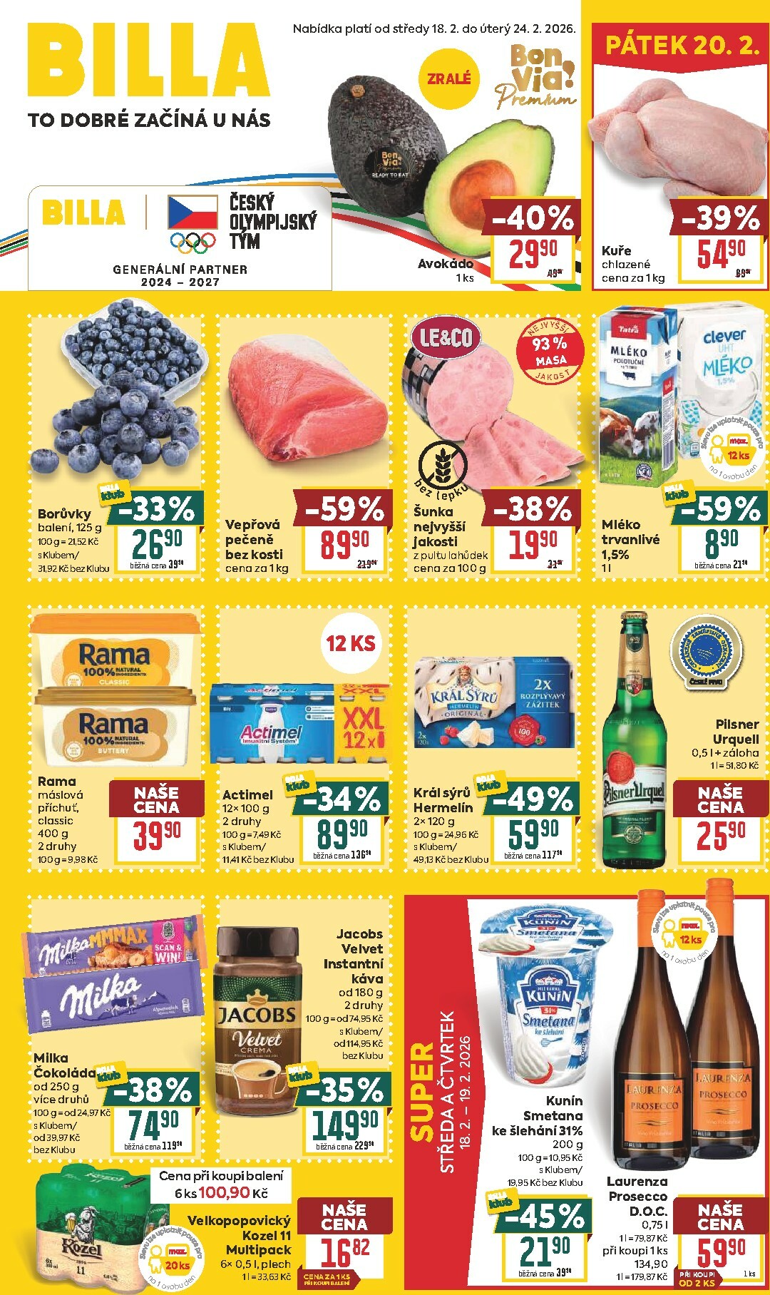 billa - Billa leták platný od středy 18.02.2026 do úterý 24.02.2026