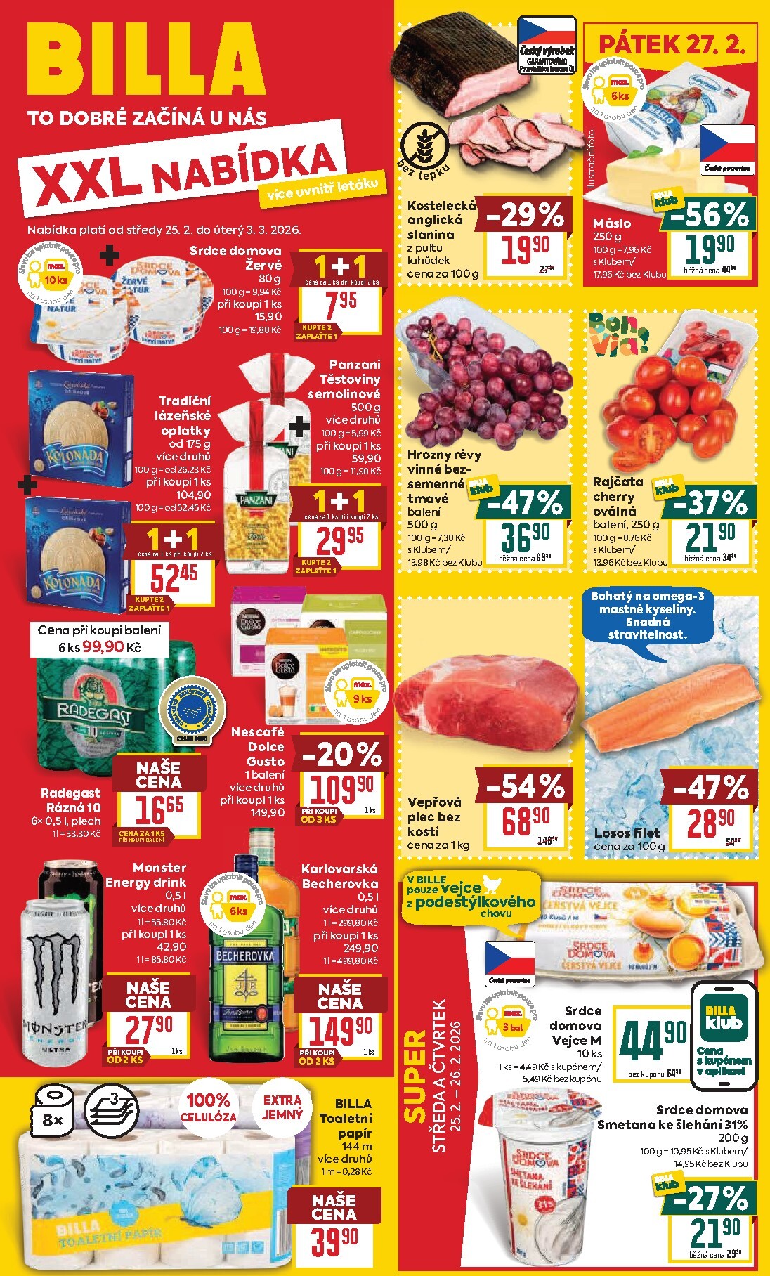 billa - Billa leták platný od středy 25.02.2026 do úterý 03.03.2026