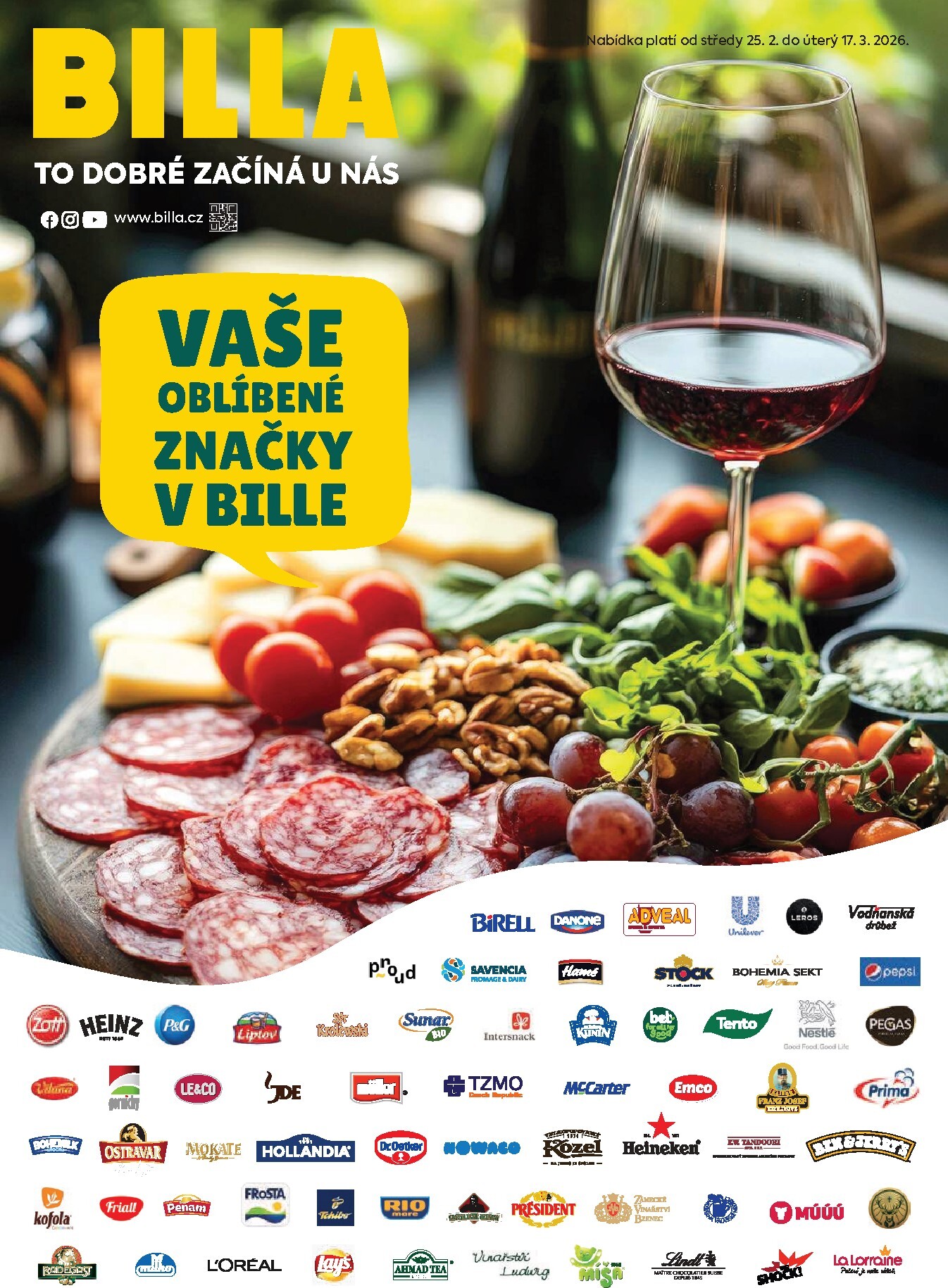 billa - Billa - Vaše oblíbené značky leták platný od středy 25.02.2026 do úterý 17.03.2026