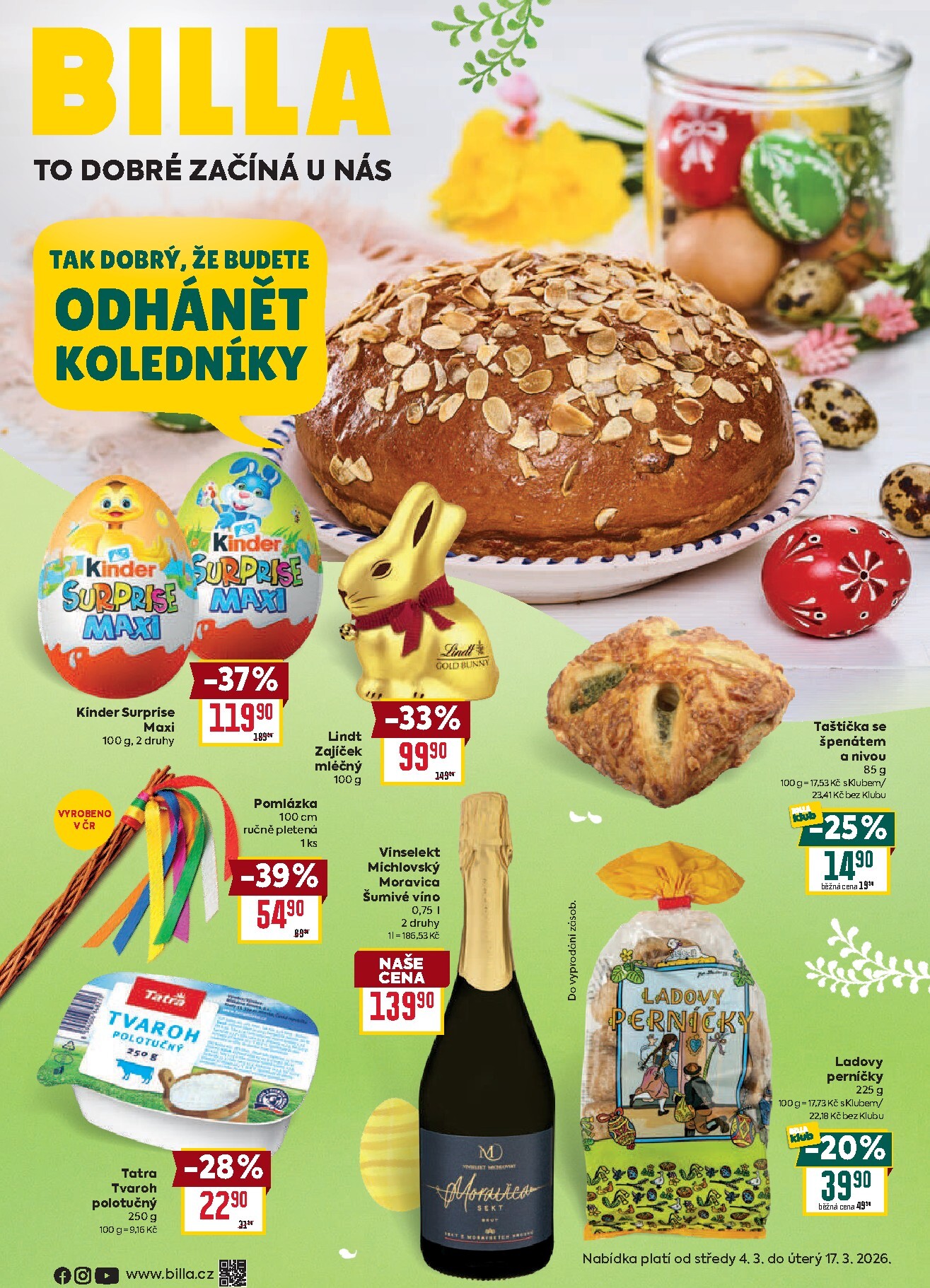 billa - Billa - Velikonoce leták platný od středy 04.03.2026 do úterý 17.03.2026