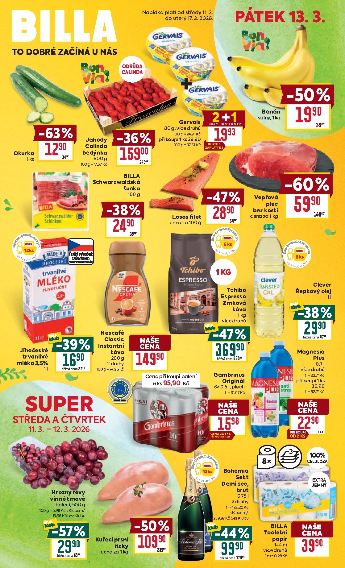 billa - Billa leták platný od středy 11.03.2026 do úterý 17.03.2026