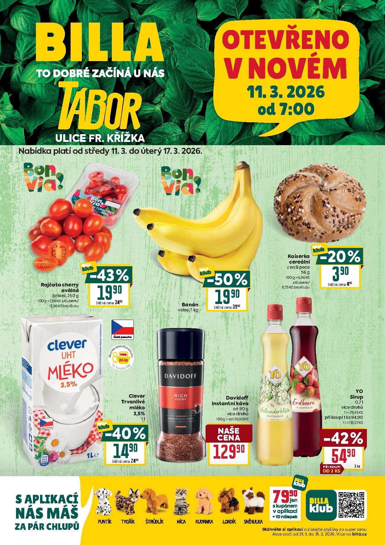 billa - Billa - Tábor leták platný od středy 11.03.2026 do úterý 17.03.2026