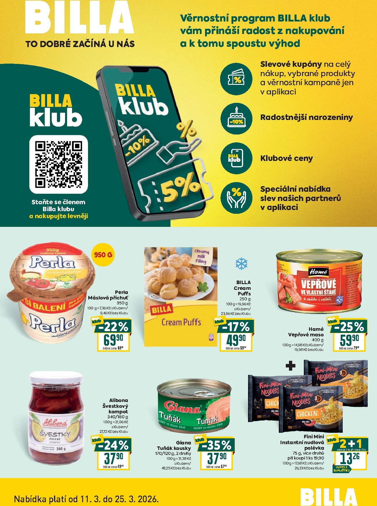 billa - Billa - Klub leták platný od středy 11.03.2026 do středy 25.03.2026