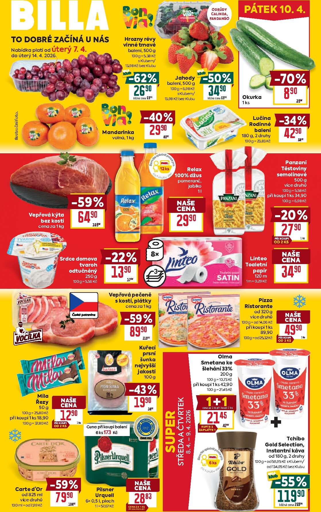 billa - Billa leták platný od úterý 07.04.2026 do úterý 14.04.2026