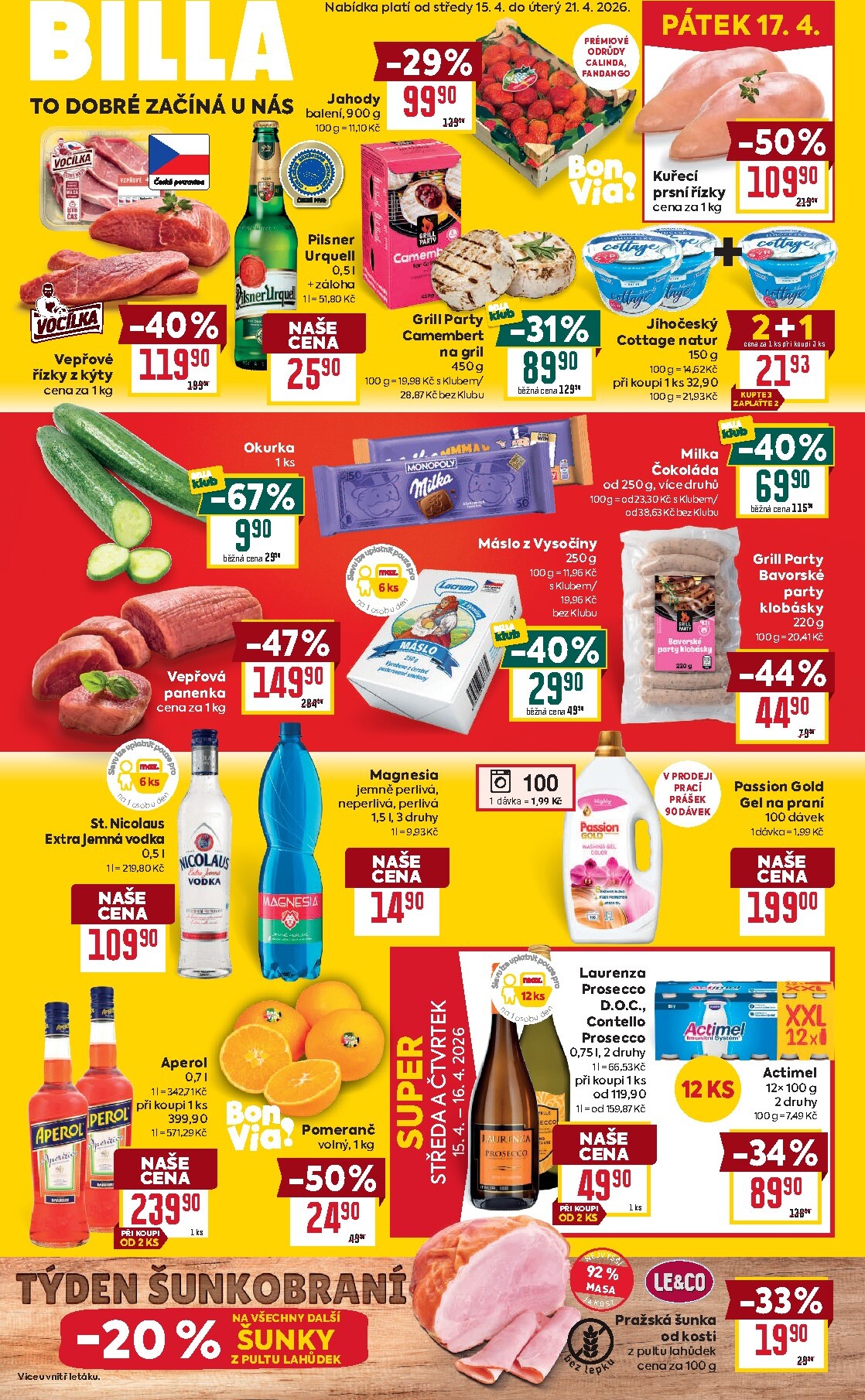 billa - Budoucí Billa - Malý leták leták platný od středy 22.04.2026 do úterý 28.04.2026