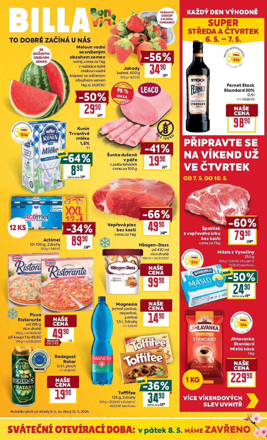 billa - Aktuální Billa - Malý leták leták platný od středy 06.05.2026 do úterý 12.05.2026