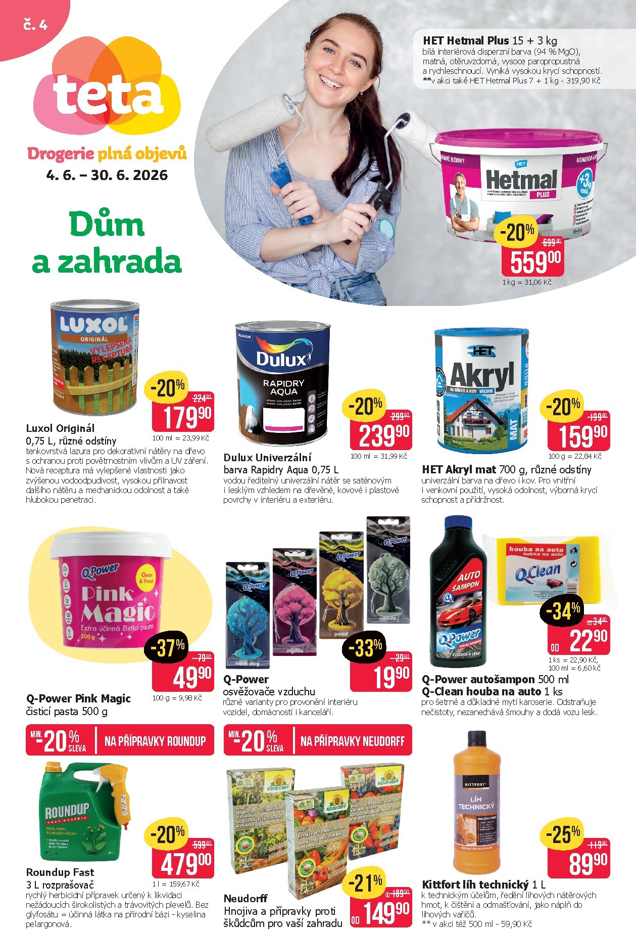 teta-drogerie - Budoucí Teta drogerie - Dům a zahrada leták platný od čtvrtka 04.06.2026 do úterý 30.06.2026 - page: 1