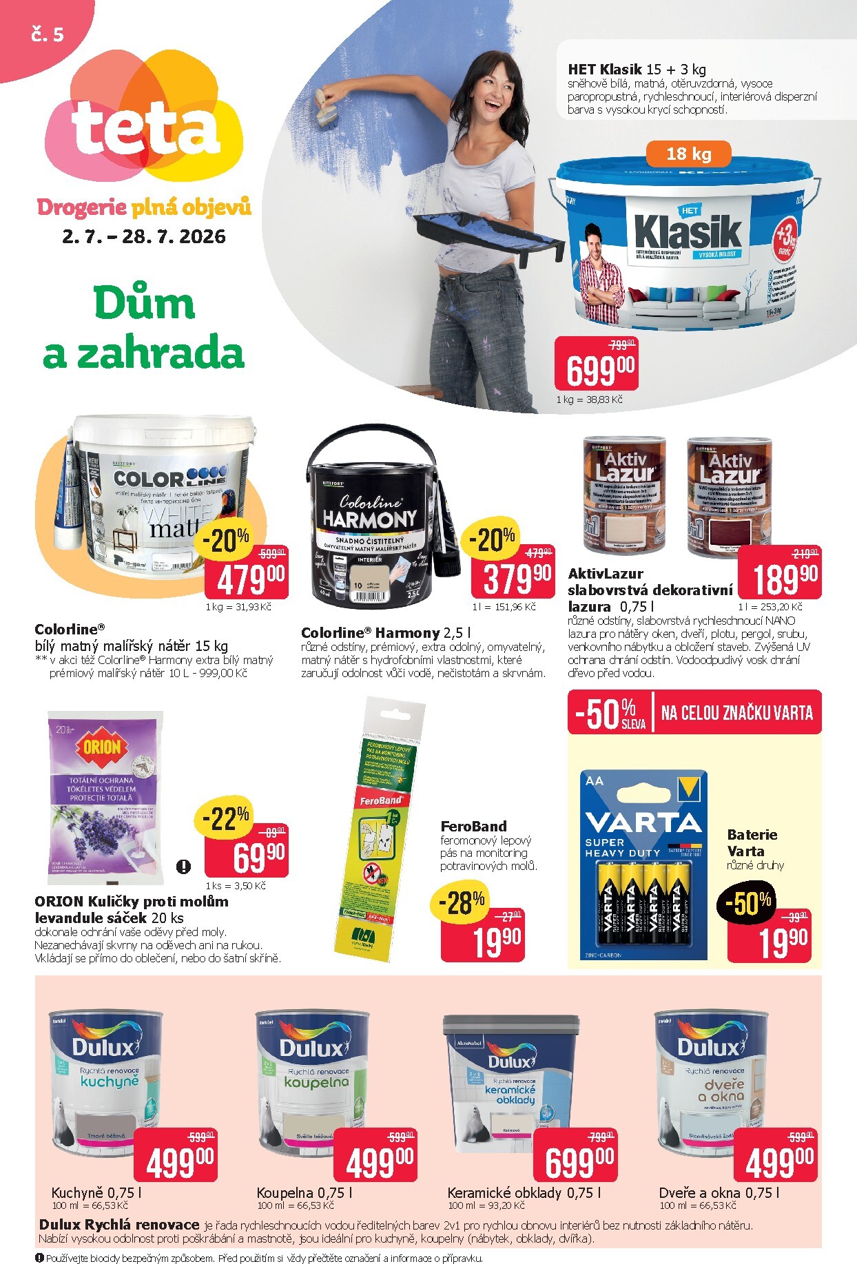 teta-drogerie - Budoucí Teta drogerie - Dům a zahrada leták platný od čtvrtka 02.07.2026 do úterý 28.07.2026 - page: 1